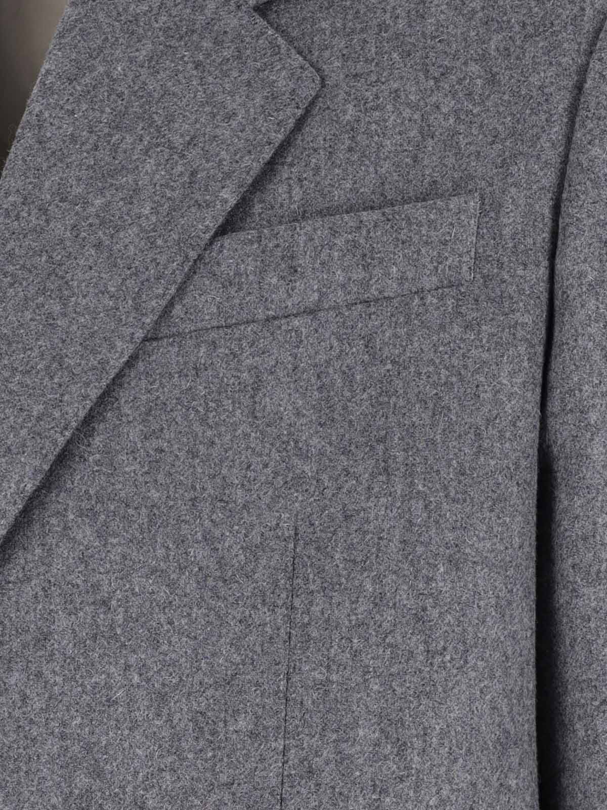 Ami Alexandre Mattiussi Ami Single-breasted Grey Virgin Wool Blazer With Classic Lapel In Gray