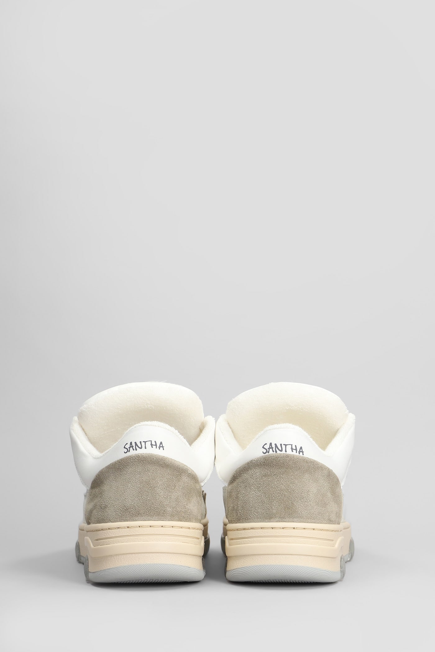 Paura Santha 1 Cut Sneakers In White Nylon
