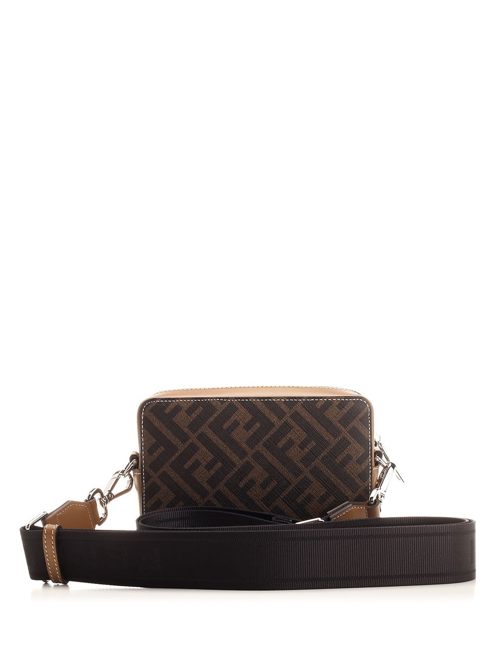 Shop Fendi Diagonal Camera Case In Brown