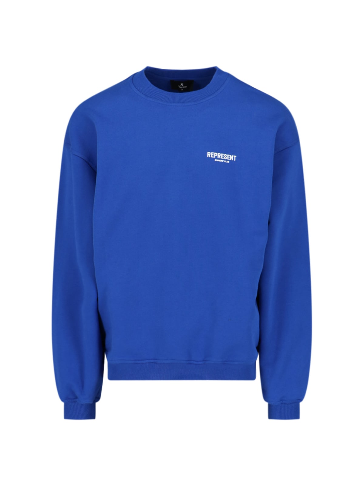 Shop Represent Logo Crewneck Sweatshirt In Blue