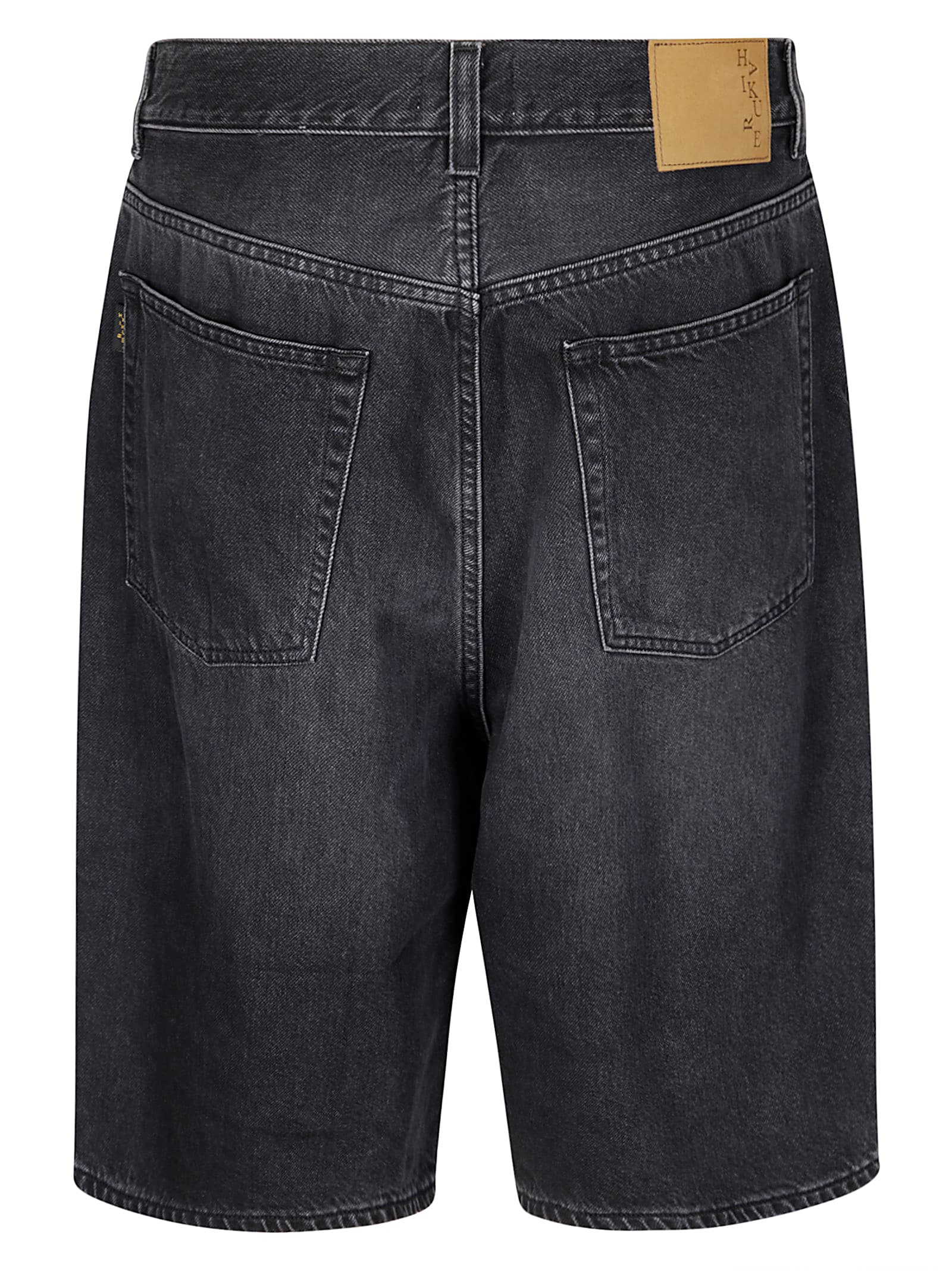 Haikure Jo Shorts In Black Denim In Mid Black