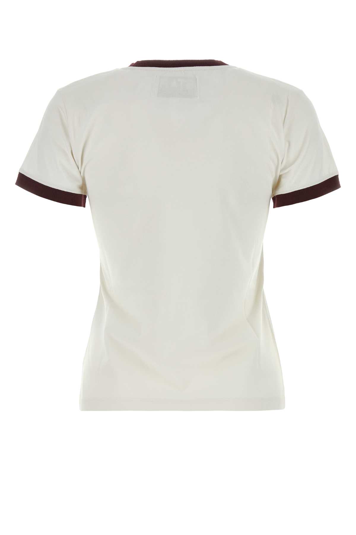 Shop Golden Goose White Cotton Lina T-shirt In Heritagewhitewindsorwine