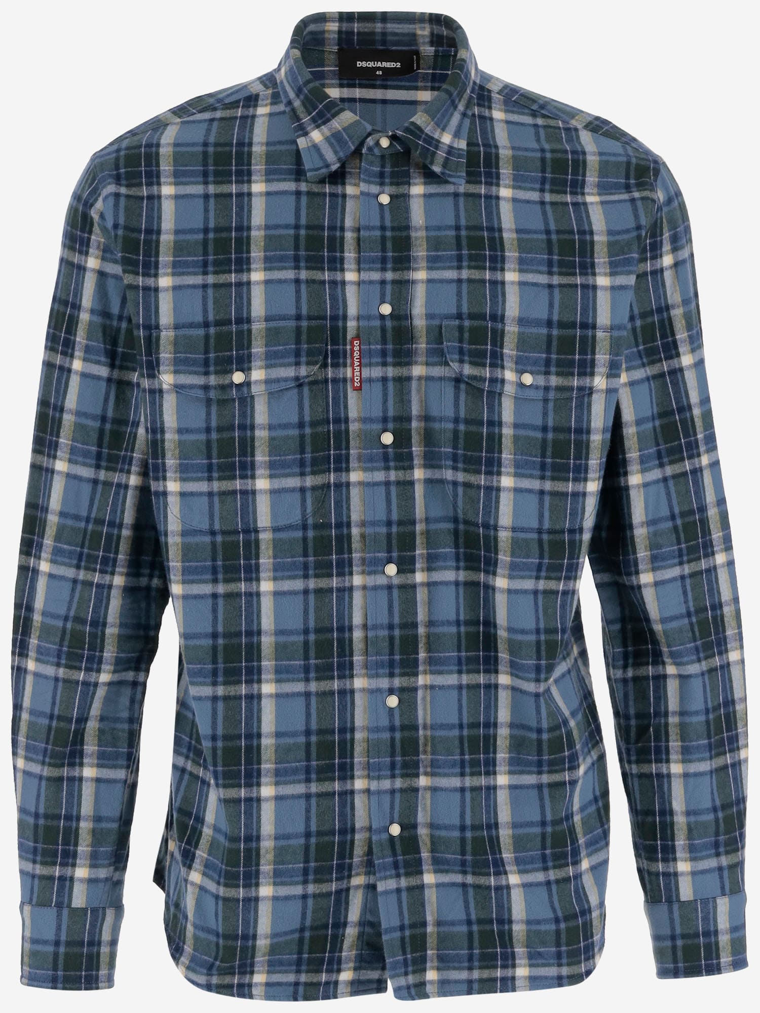 Dsquared2 Canadian Vintage Cotton Shirt In Blue