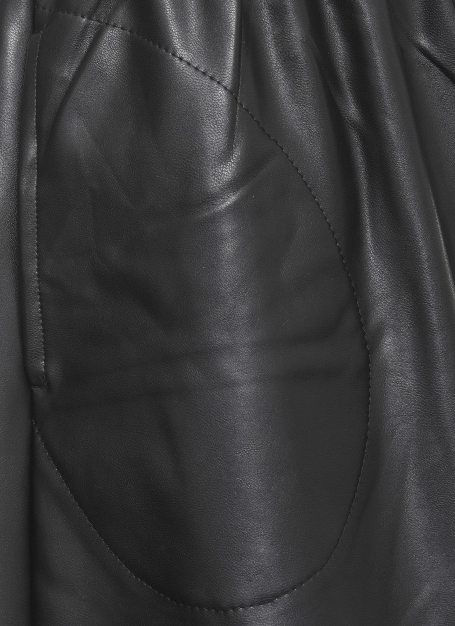 Norma Kamali Wide-leg Faux Leather Trousers And Pockets In Black