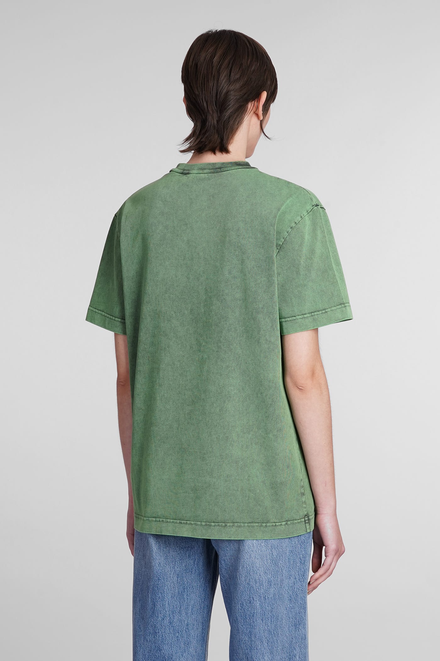 Shop Alexander Wang T-shirt In Green Cotton