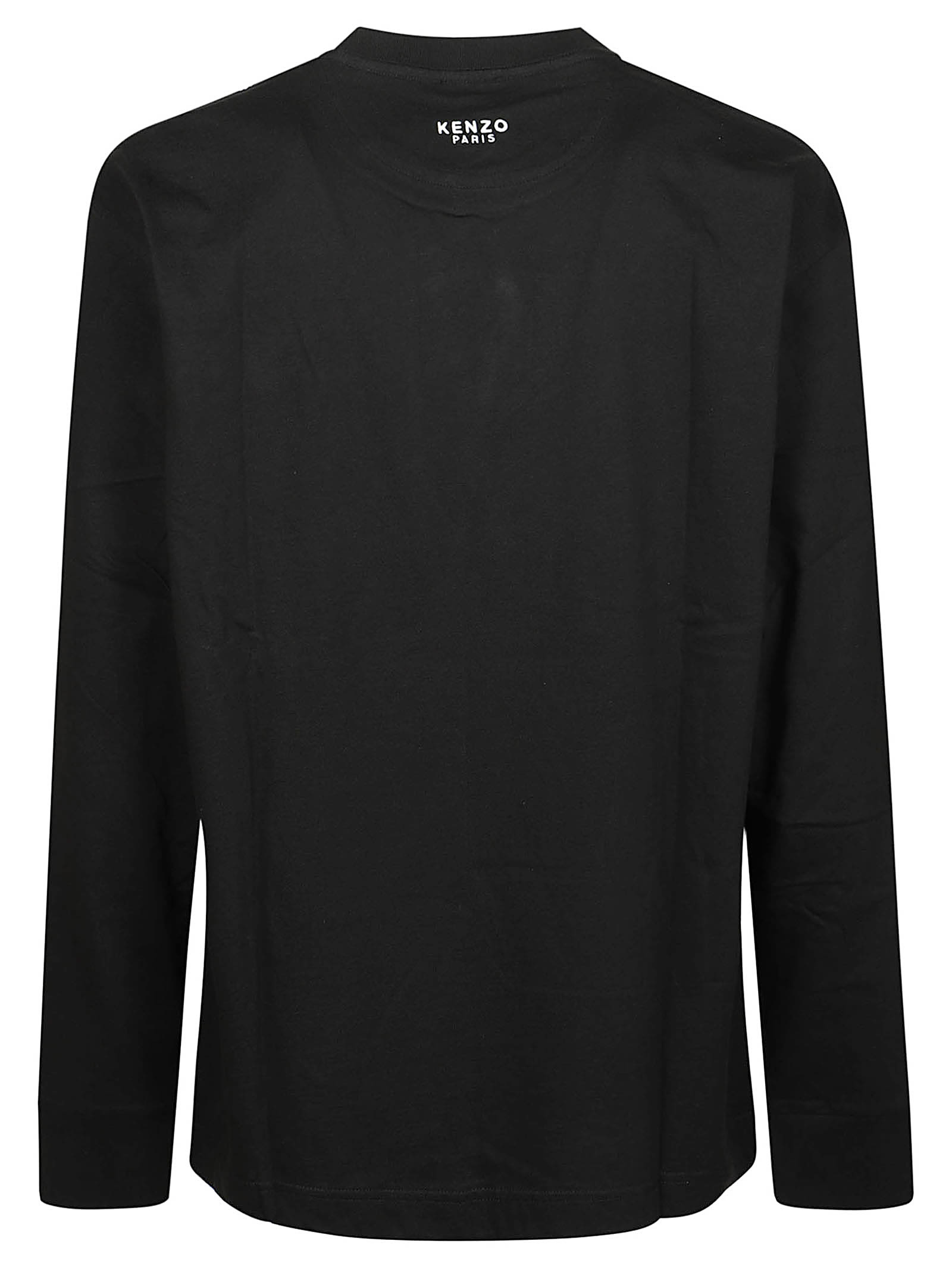 Shop Kenzo Lucky Tiger Long Sleeve T-shirt In J Noir