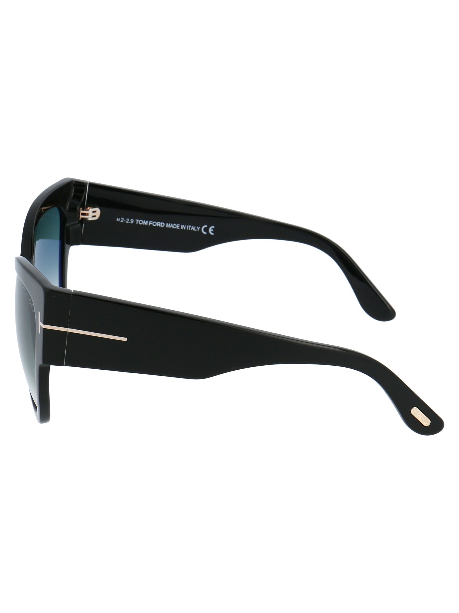 Shop Tom Ford Anoushka Sunglasses In 01b Nero Lucido / Fumo Grad