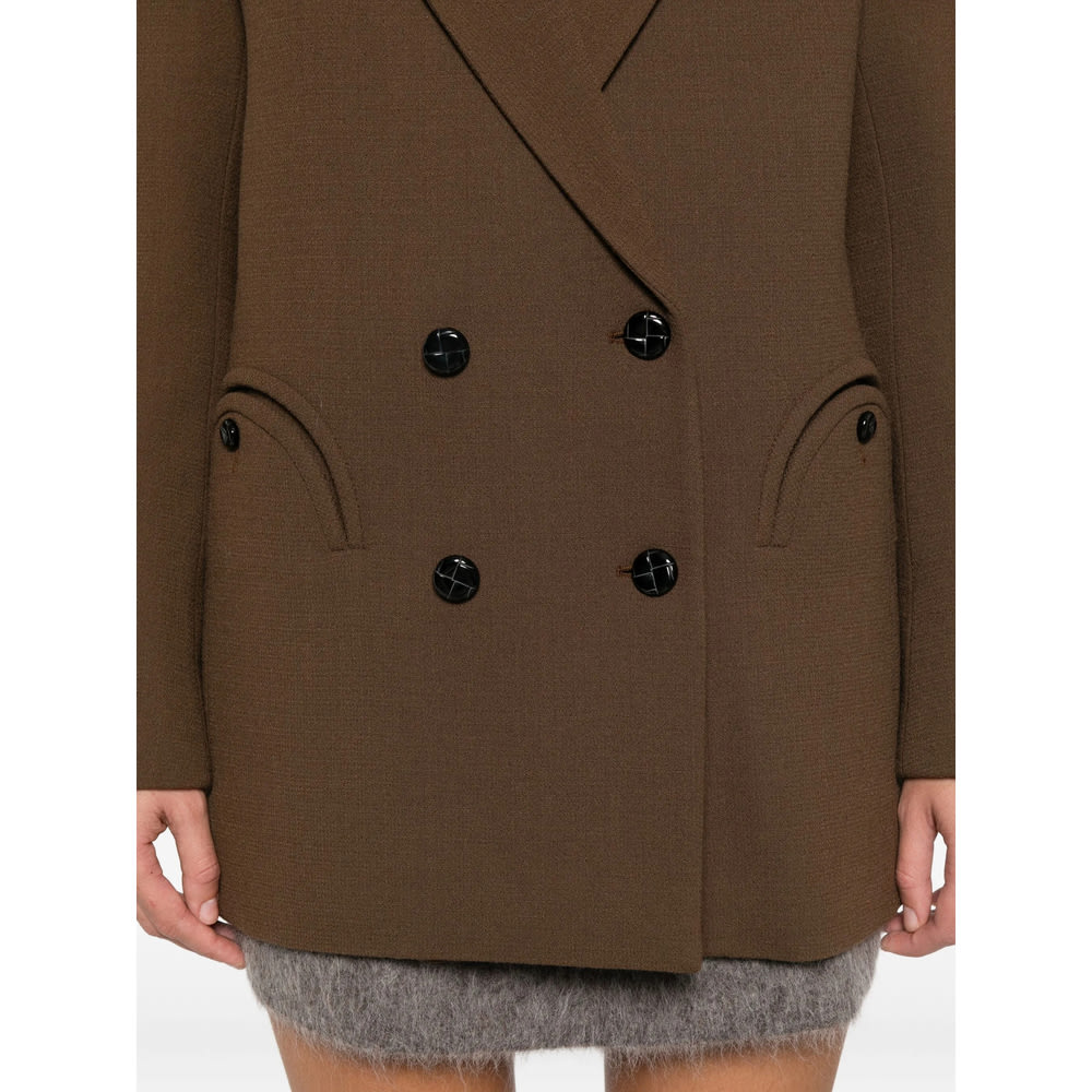 Blazé Milano Long-sleeved Suit Jacket In Brown