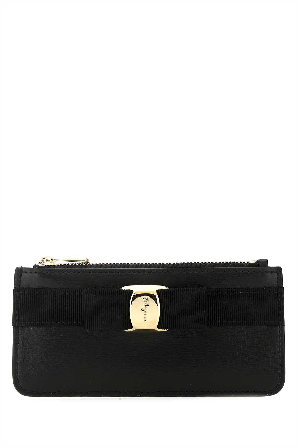 Shop Ferragamo Black Leather Coin Pursue In Nero