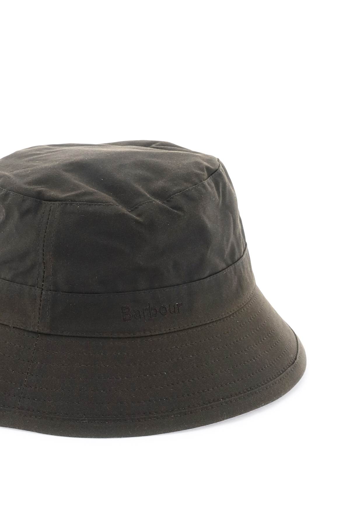 Barbour Wax Sports Bucket Hat In Olive (brown)