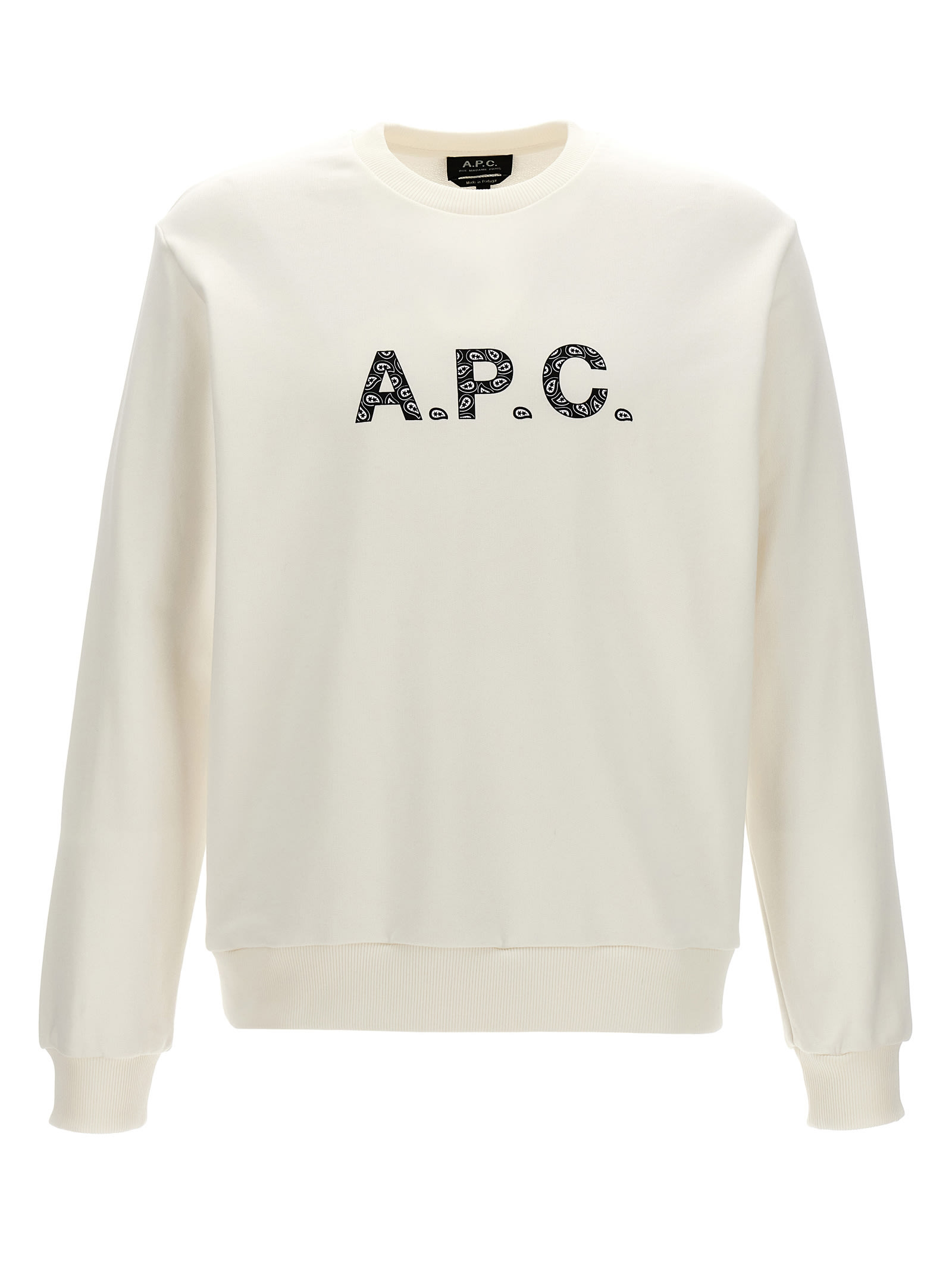 Shop Apc Timothy Sweatshirt In White/black