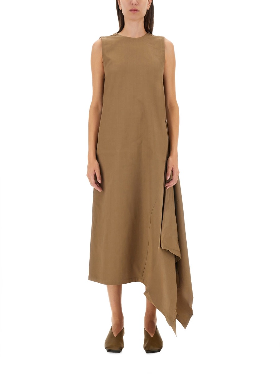 Shop Uma Wang Aura Dress In Beige