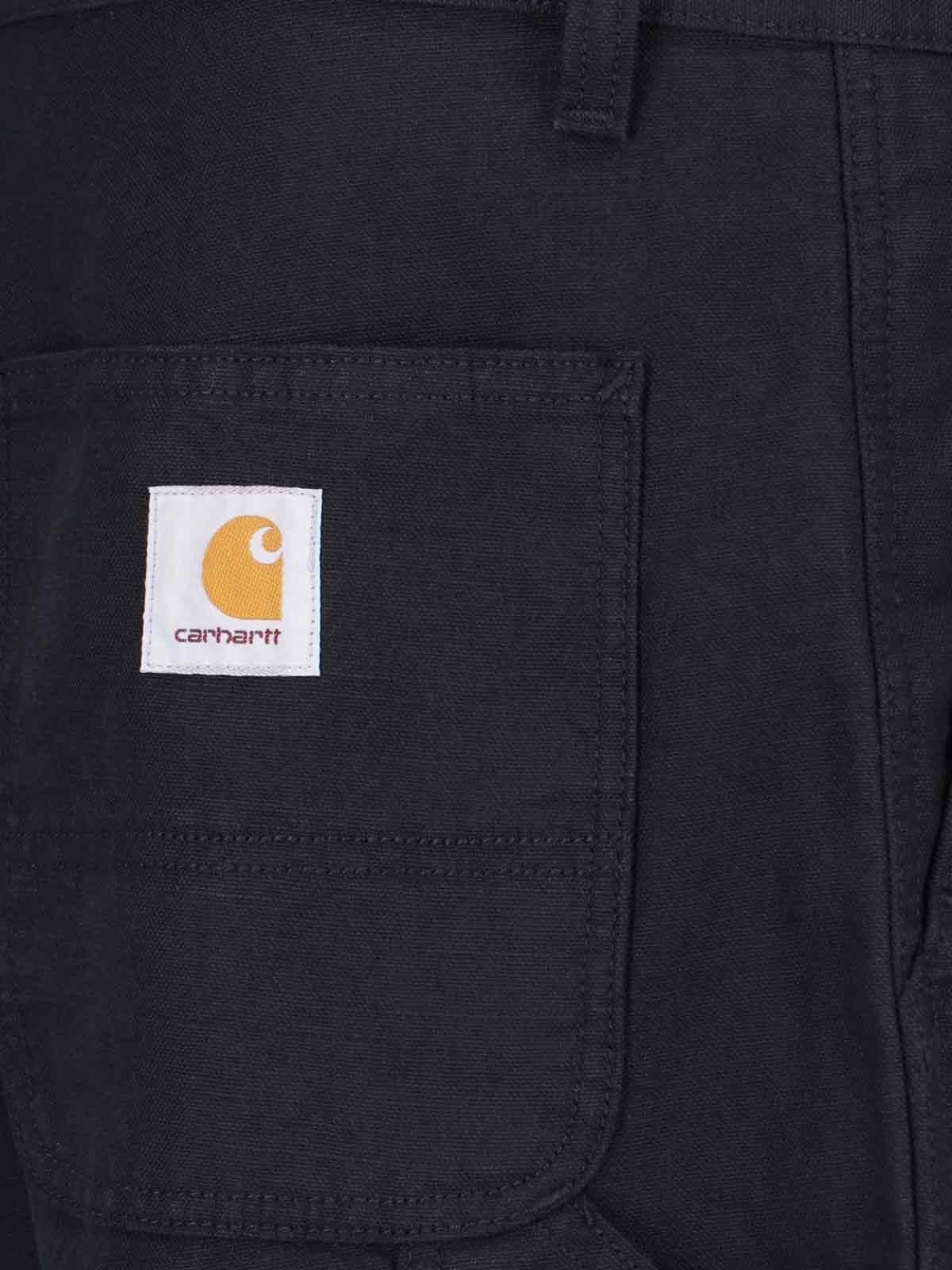 Shop Carhartt Walter Double Knee Carpenter Pants In Black