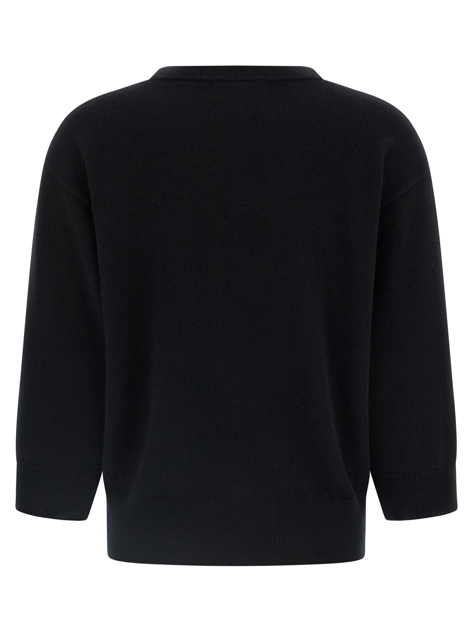 Extreme Cashmere Cuffed-sleeve Crew-neck Sweater In Black