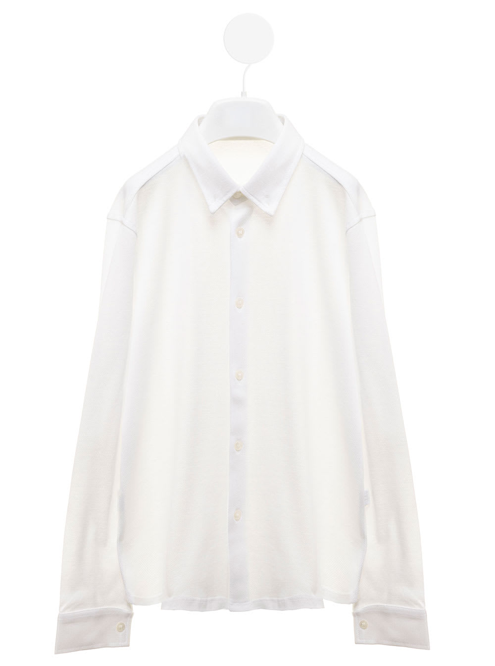 Shop Il Gufo White Long Sleeve Shirt In Cotton Boy