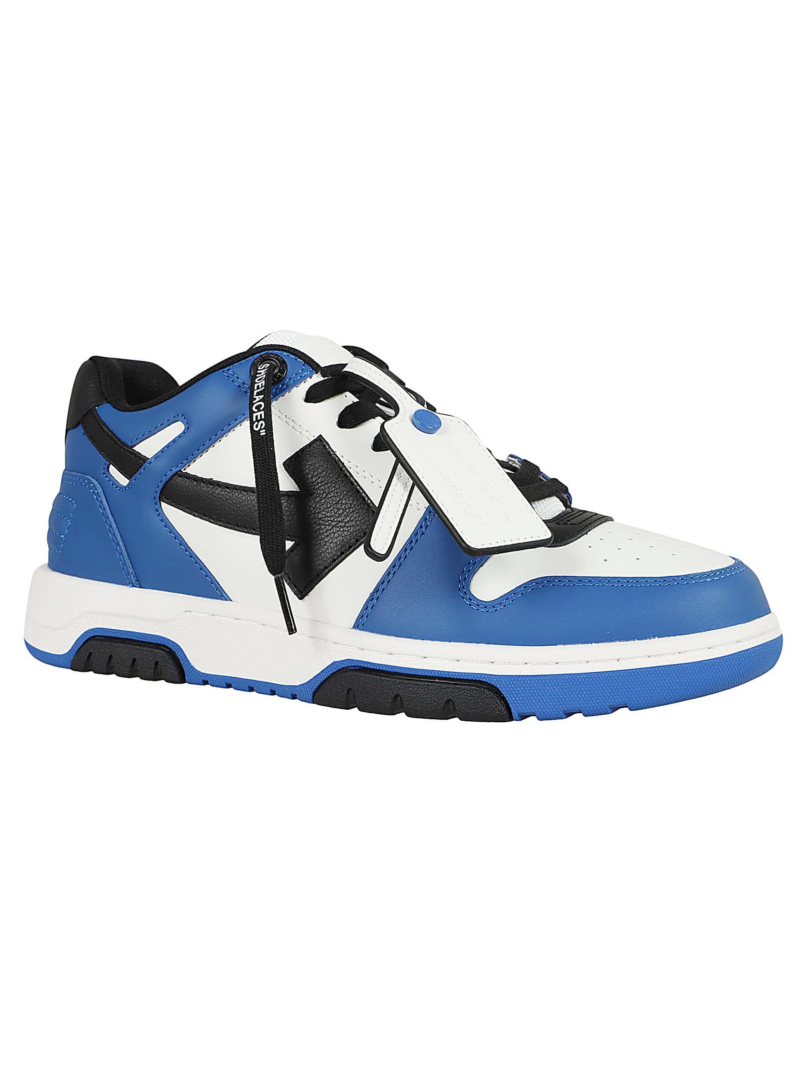 Shop Off-white Out Of Office Calf Leather Navy Blue Bl