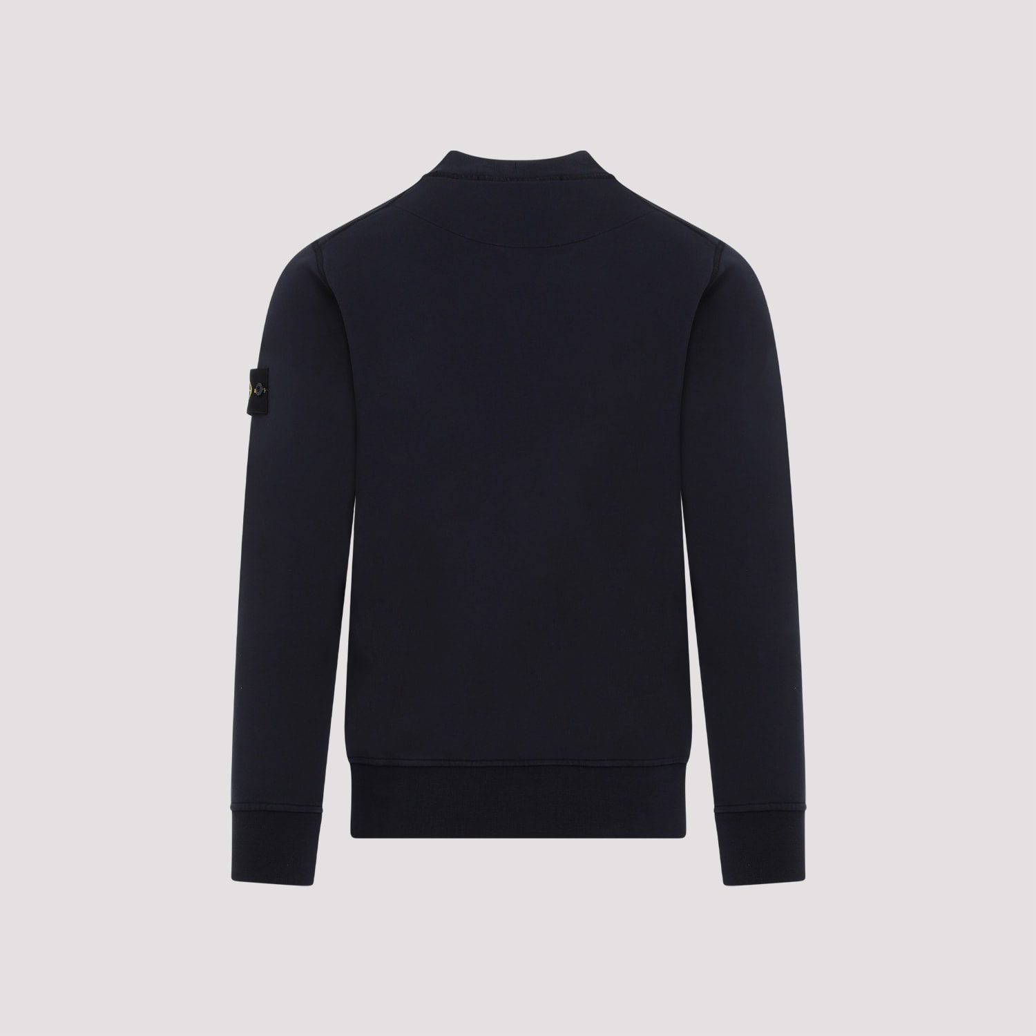 Shop Stone Island Compass Patch Crewneck Sweatshirt In Blue