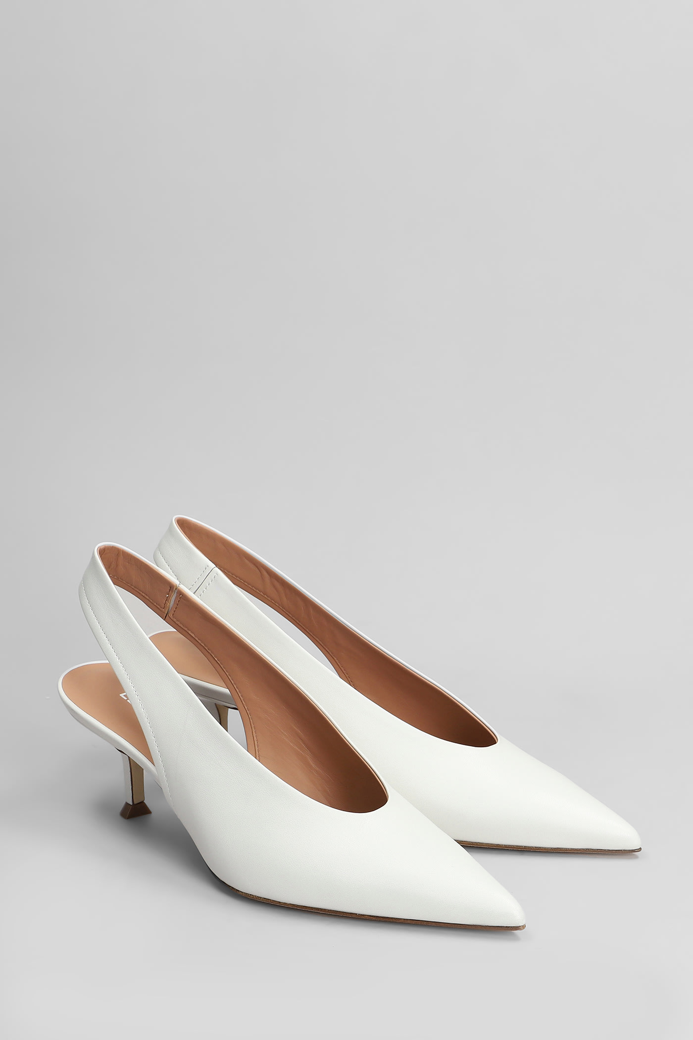 Shop Lella Baldi Pumps In White Leather