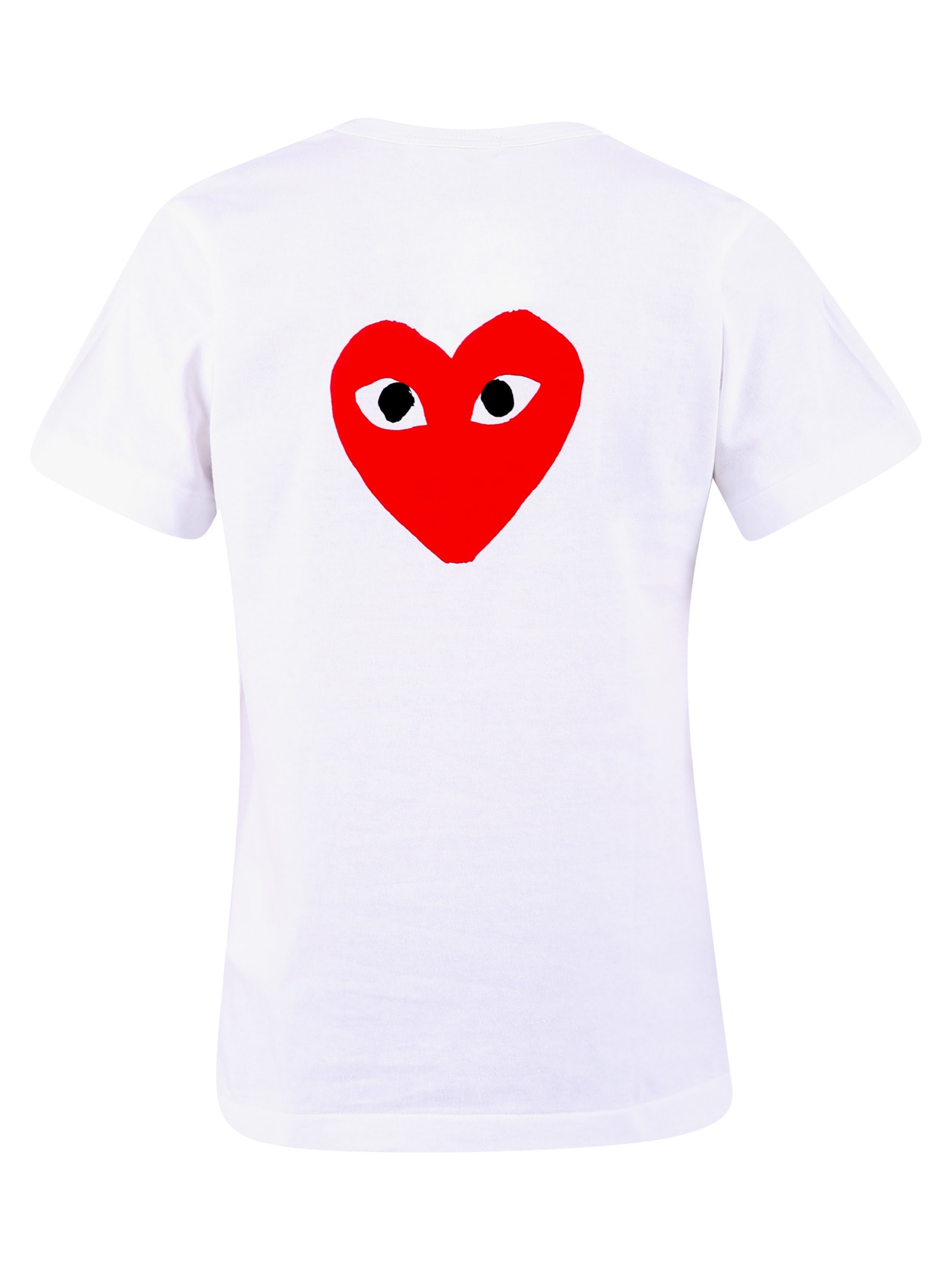 Shop Comme Des Garçons Play Embroidered T-shirt In White
