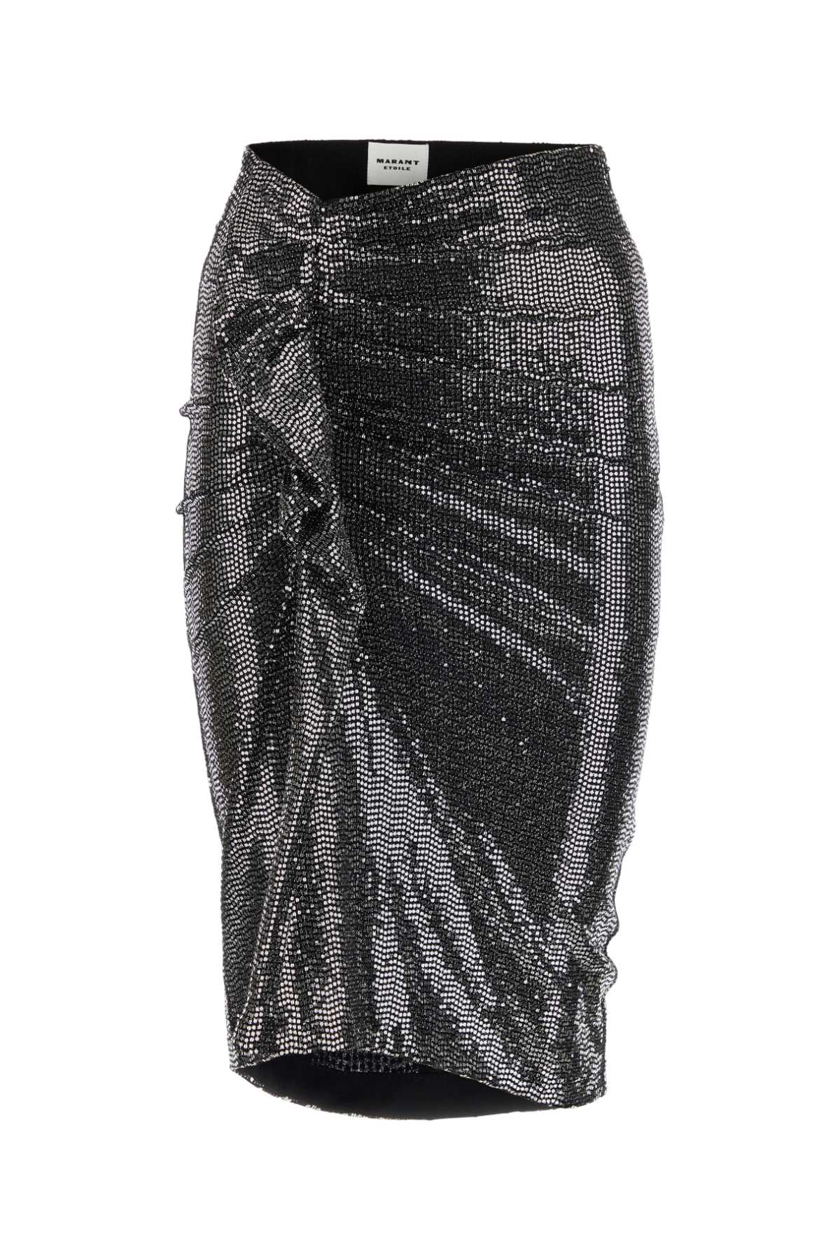 Marant Étoile Embellished Stretch Nylon Blend Dolene Skirt