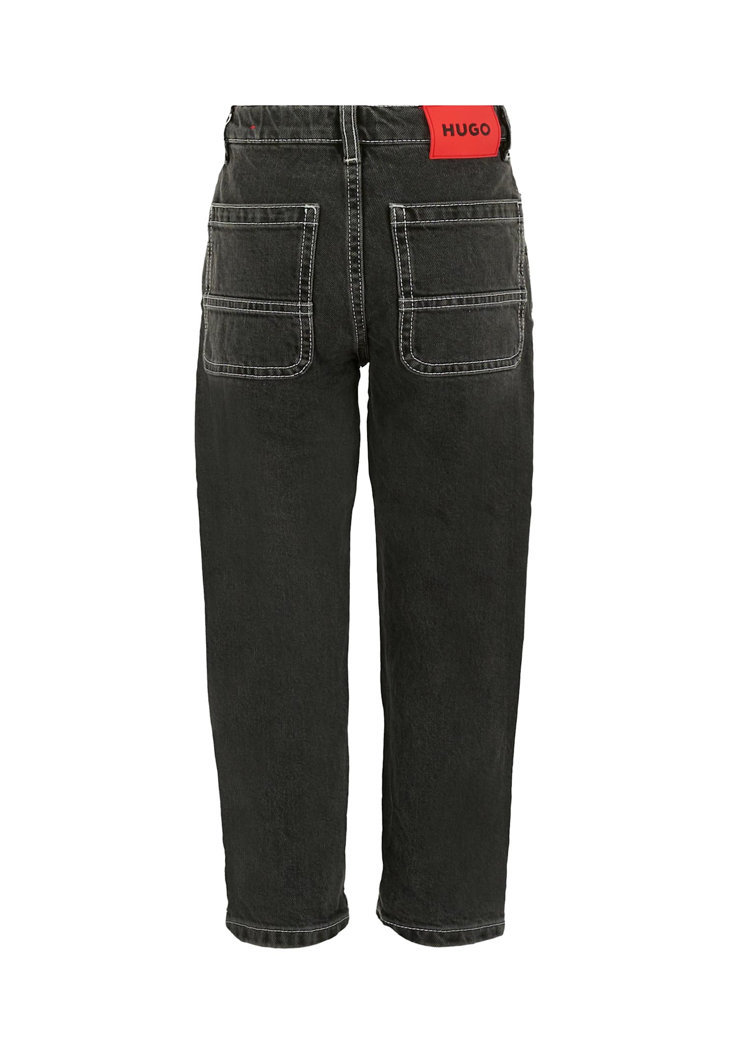 Hugo Boss Black Jeans For Boy With Logo In Black