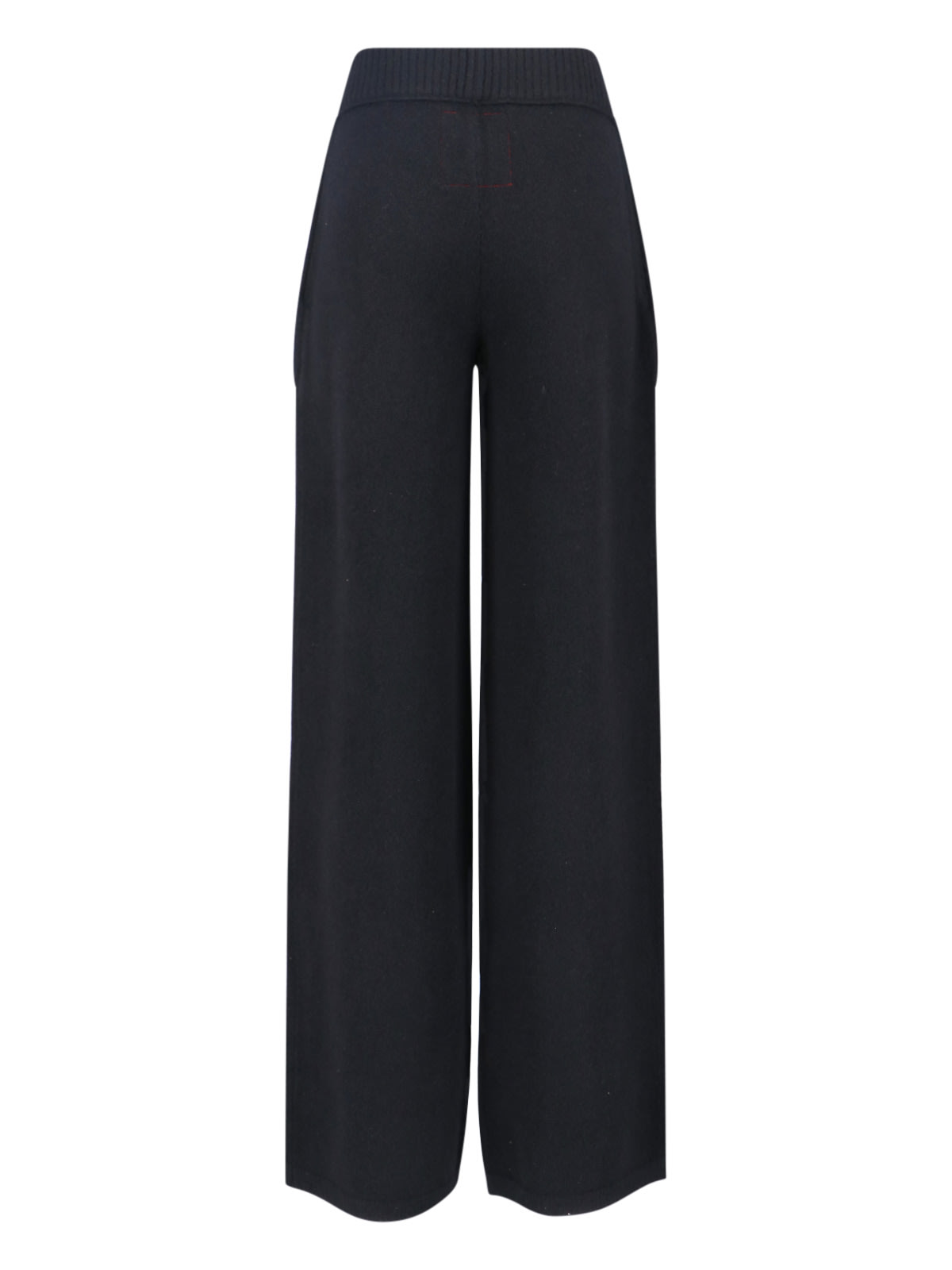 Uma Wang Ribbed Texture Wide Leg Trousers In Black