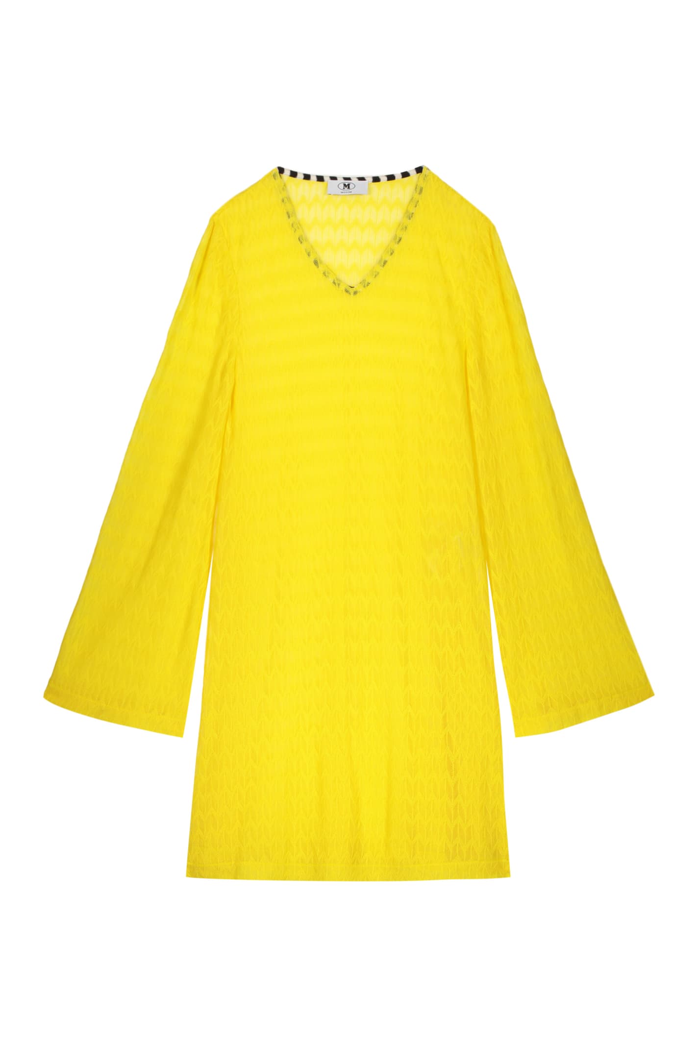 Missoni Cotton Mini-dress In Yellow