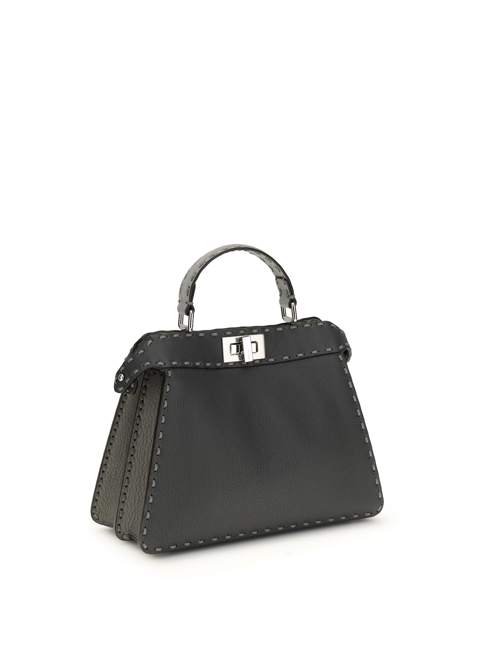 Fendi Small Peekaboo Iseeu Selleria Stitching Tote Bag In Gray