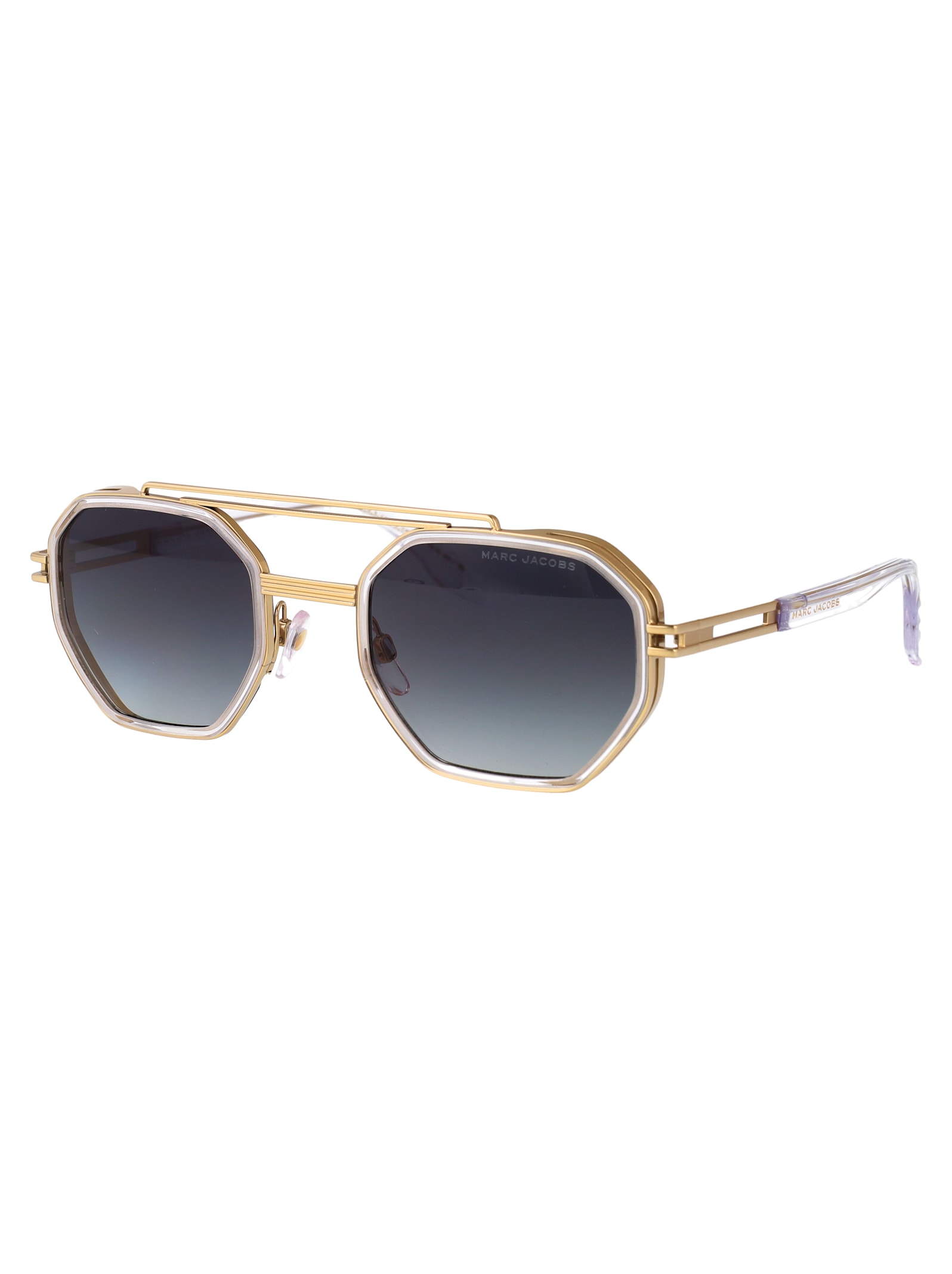 Marc Jacobs Aviator-frame Sunglasses In Gold