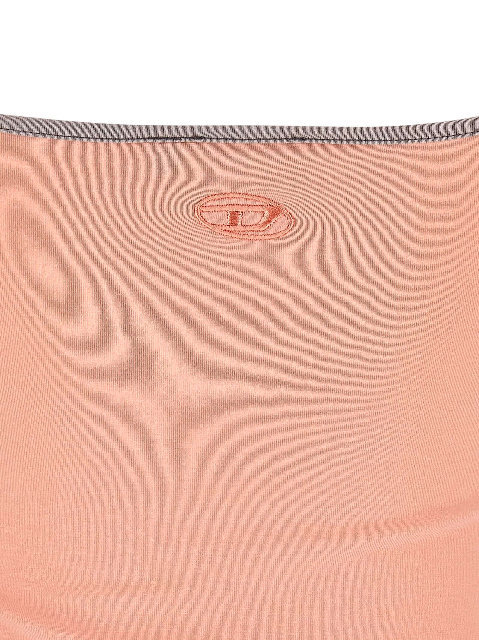 Diesel T-top R2 Cats Pink Cotton Jersey Tank Top In Multi