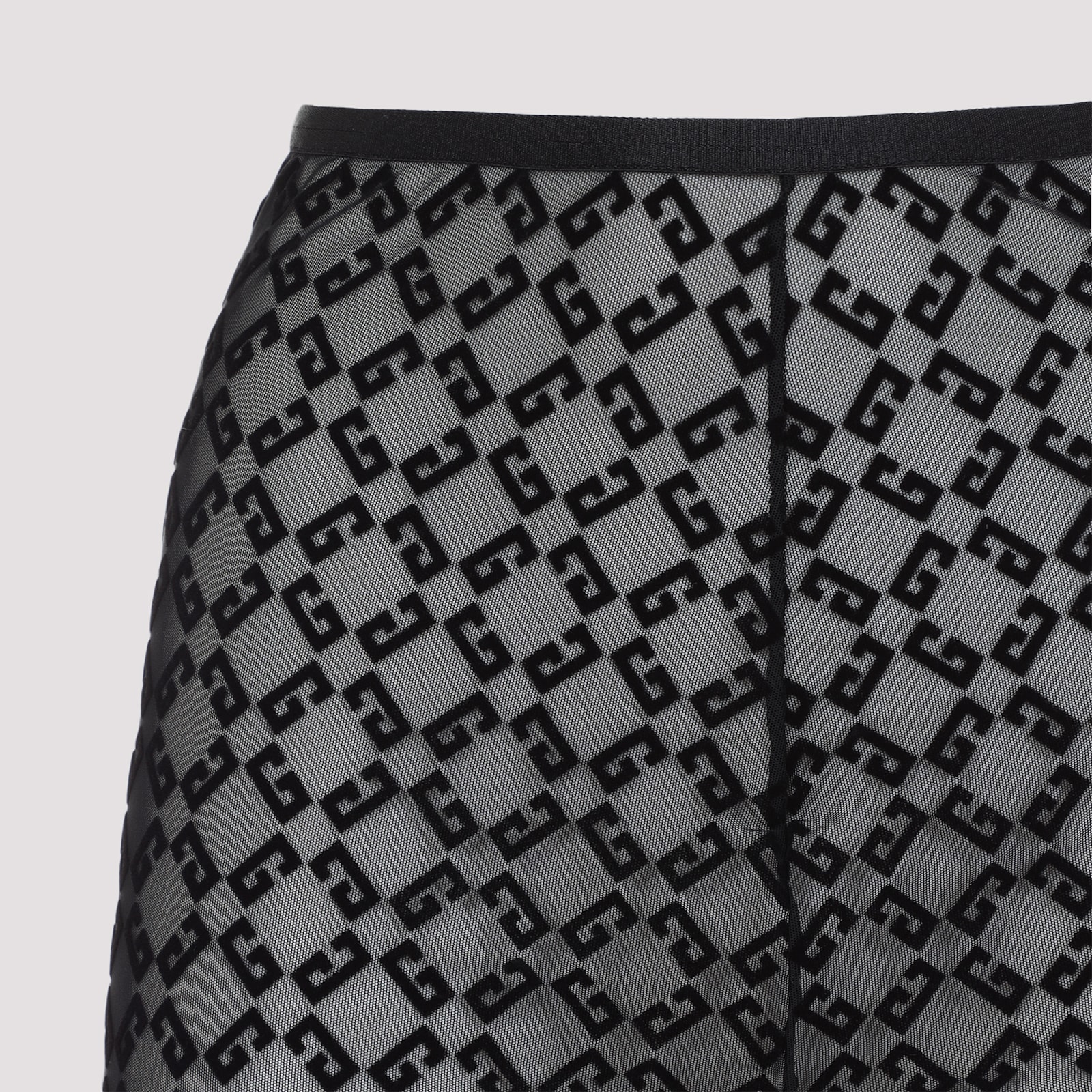 Givenchy Fitted Leggings With Distinctive Pattern And High Waistband In Black