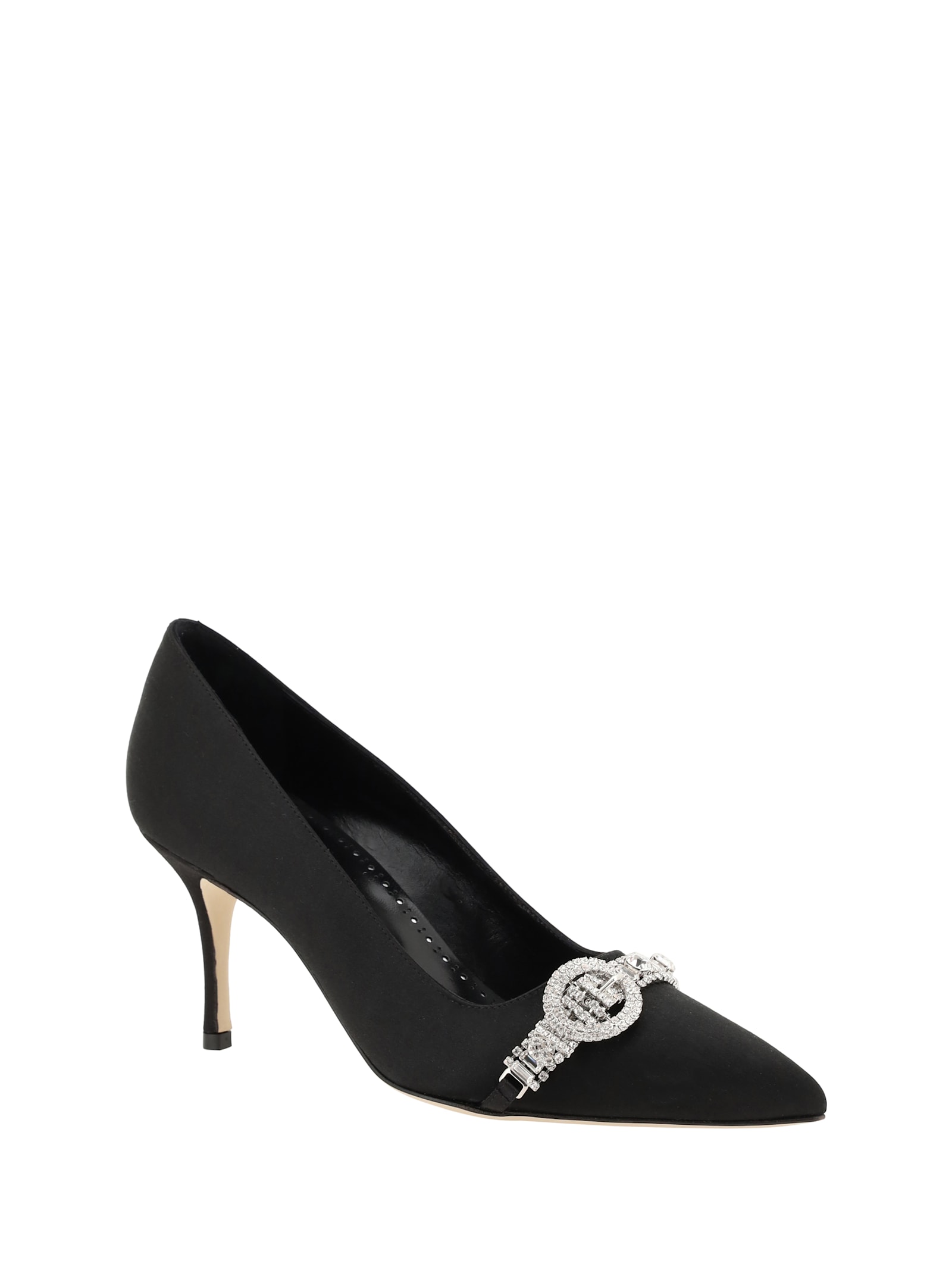MANOLO BLAHNIK ASAPUMP SATIN PUMPS