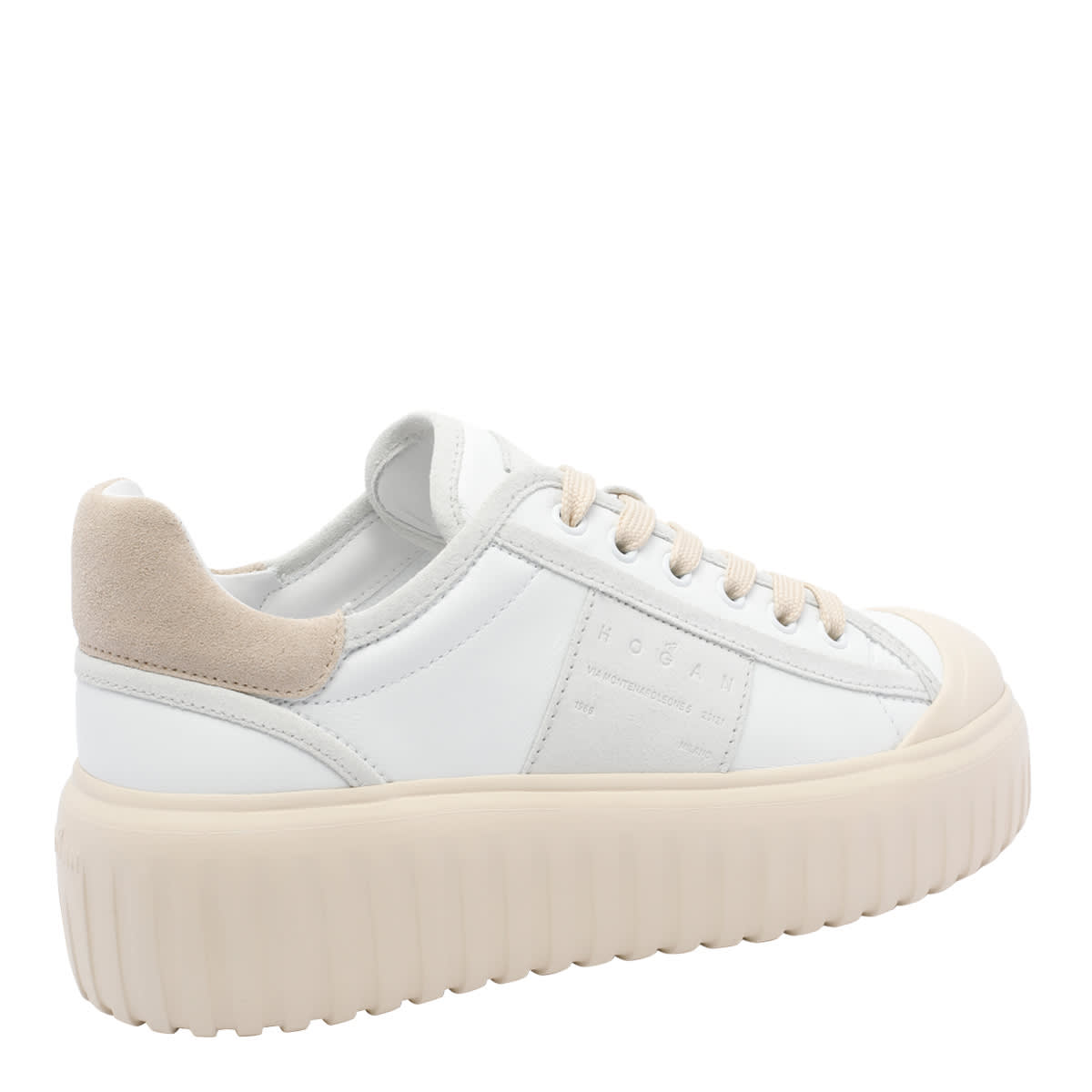 Hogan Low Top Sneakers Platform Sole In White