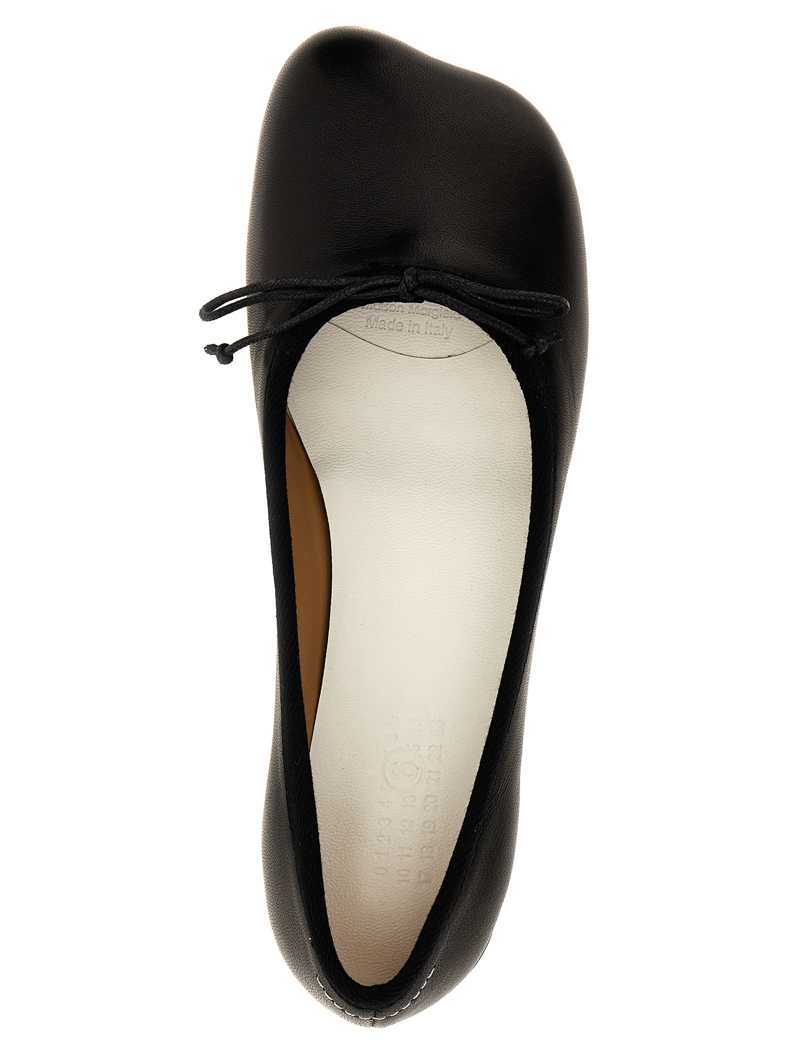 Shop Mm6 Maison Margiela Anatomic Ballet Flats In Black