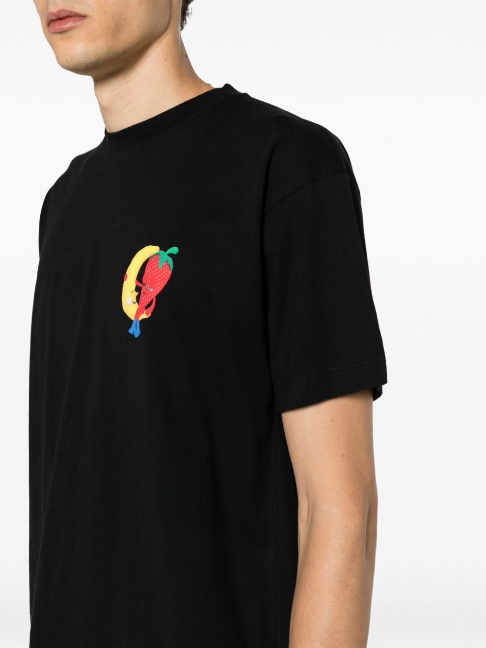 Sky High Farm Logo Cotton T-shirt In Black