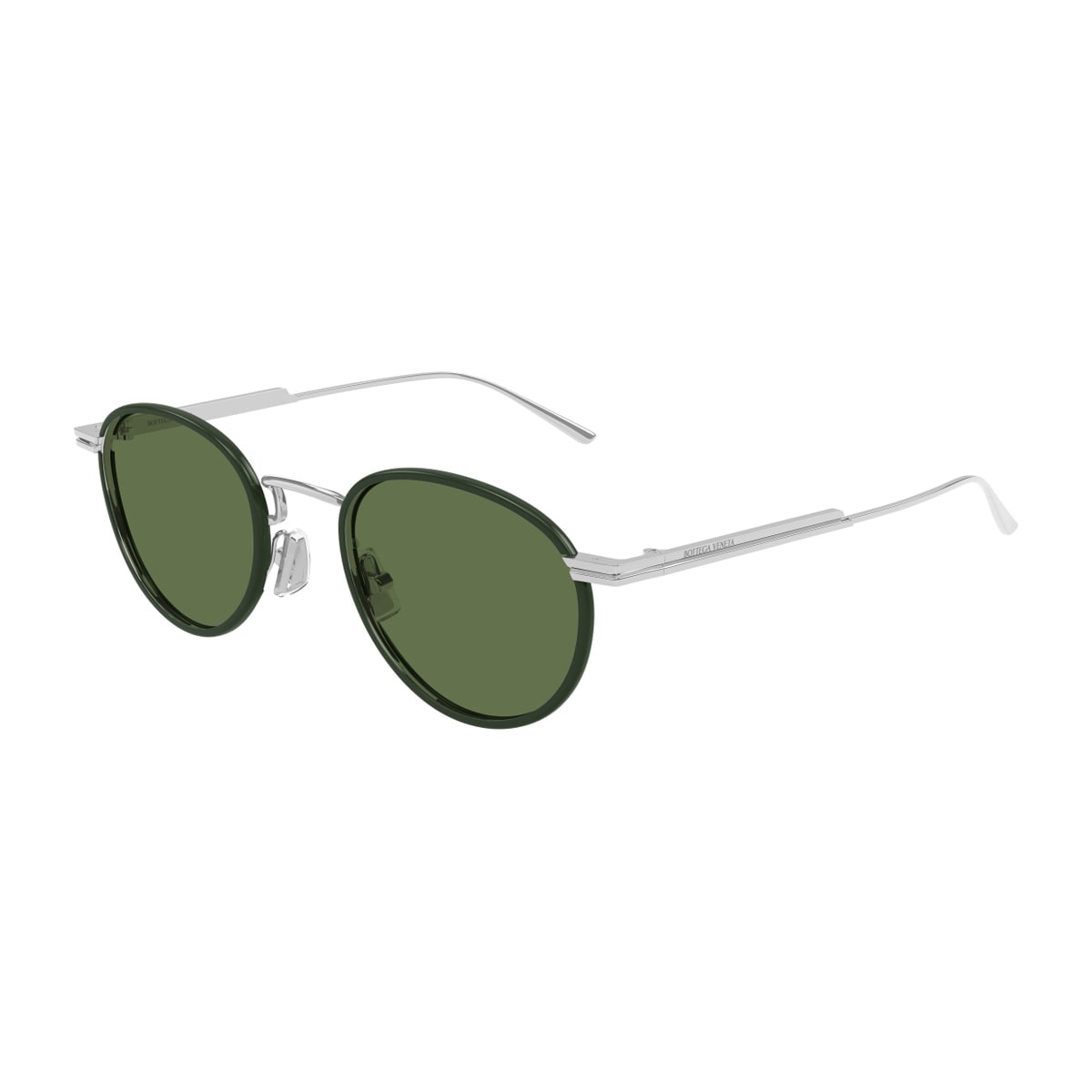 Bottega Veneta Forte Panthos Round Sunglasses In Green