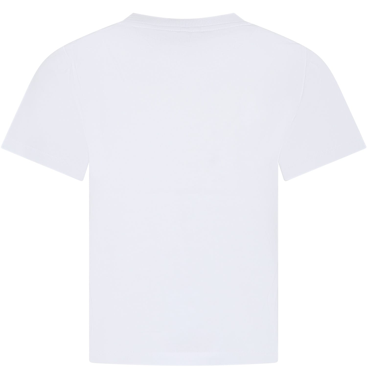 Shop Stella Mccartney White T-shirt For Boy With Print In Avorio