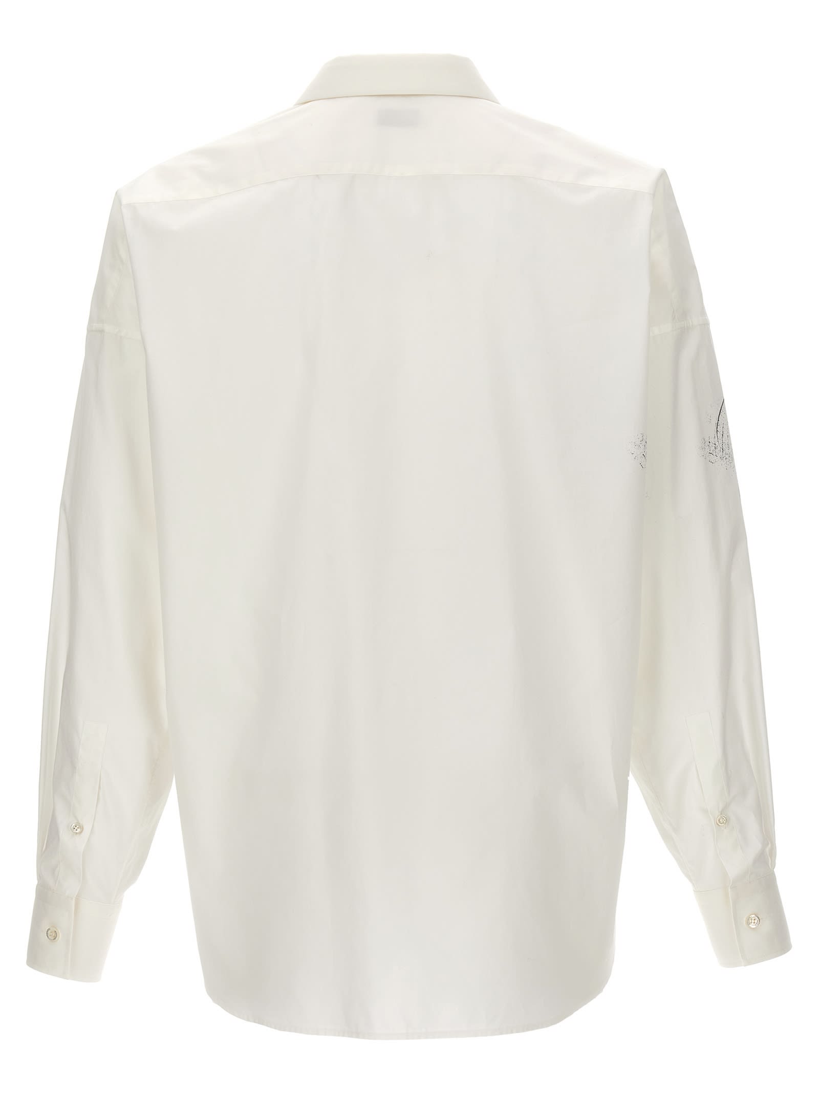 Shop Alexander Mcqueen Printed Shirt In Bianco