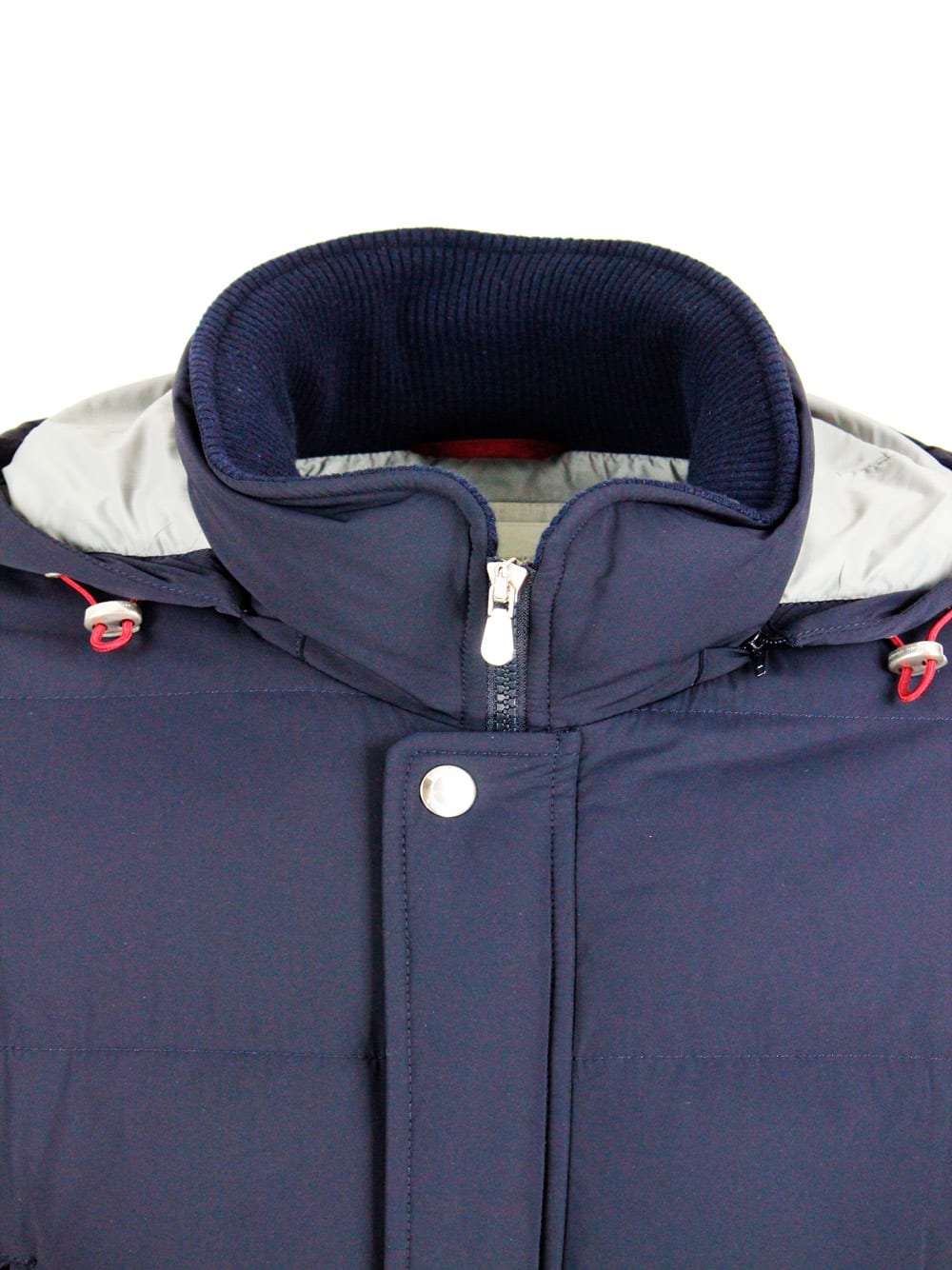 Shop Brunello Cucinelli Down Jacket In Blue