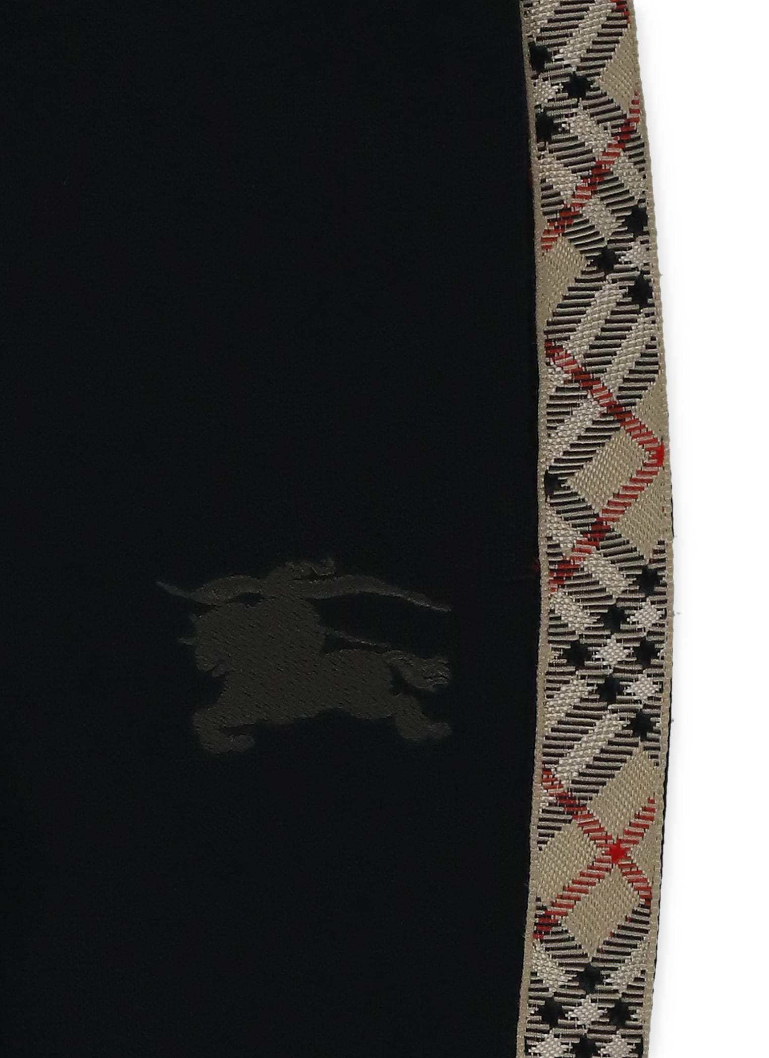 Burberry Jackson Check Trim Cotton Jogging Pants In Multi