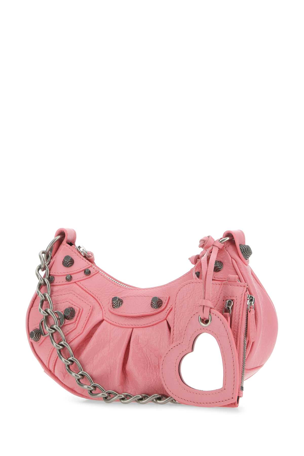 Shop Balenciaga Pink Nappa Leather Le Cagole Xs Crossbody Bag In 5812
