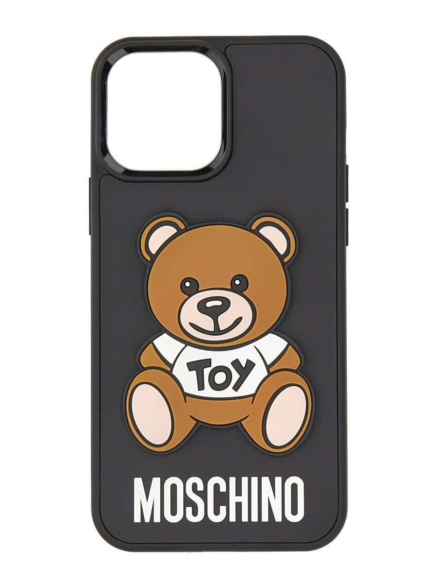 Shop Moschino Cover Per Iphone 13 Pro Max In Black