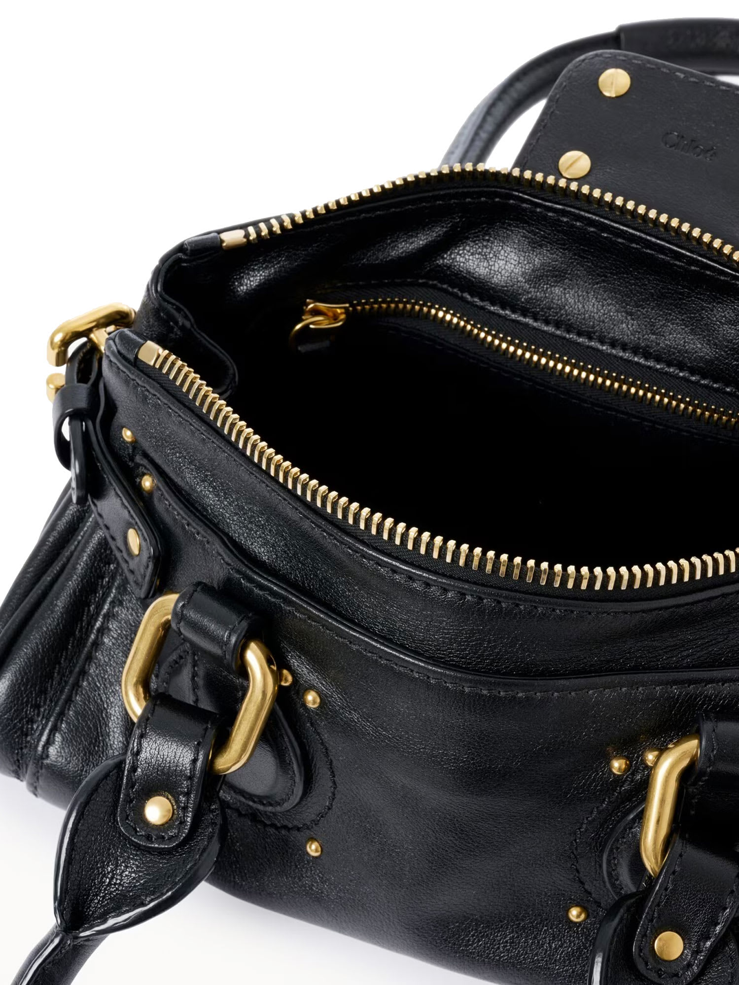 Chloé Paddington Small Leather Handbag In Black