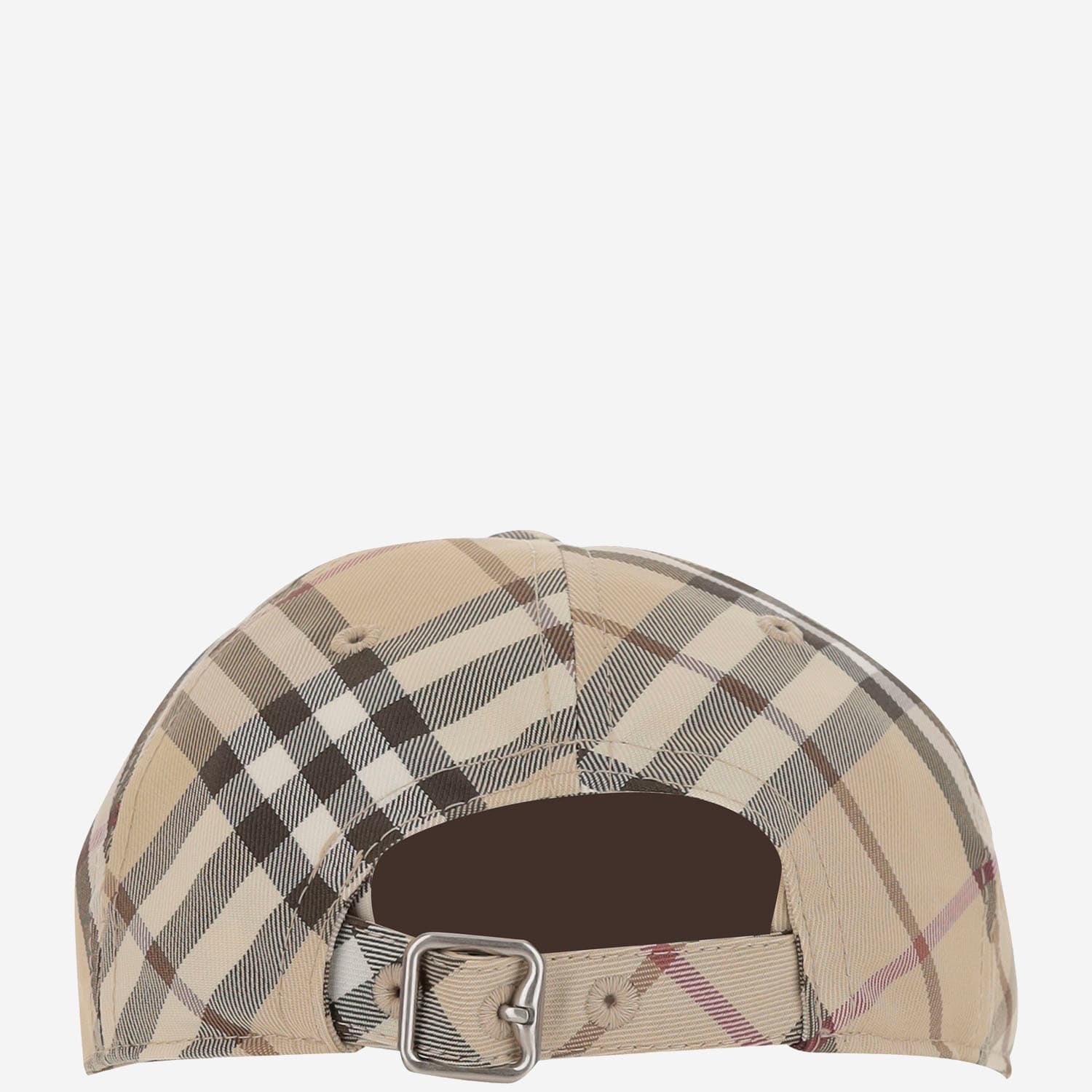 Burberry Baseball Cap With Check Pattern In Red