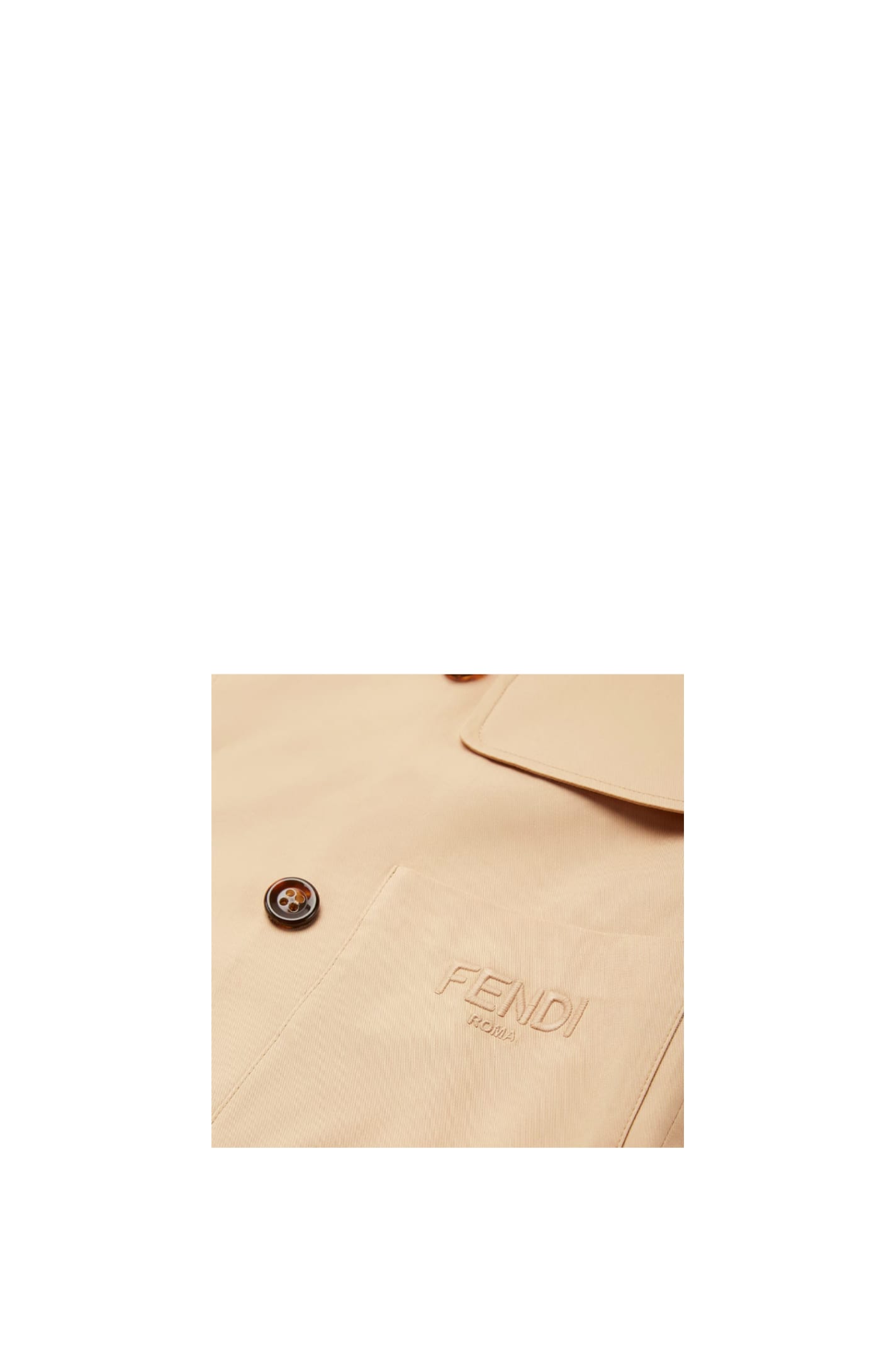 Shop Fendi Jacket In Sabbia