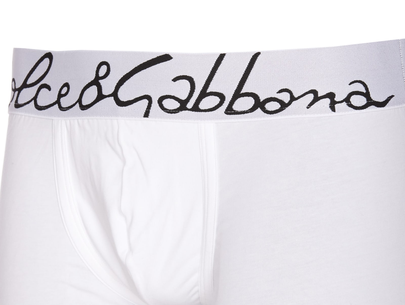 Shop Dolce & Gabbana Logo Boxer In Bianco