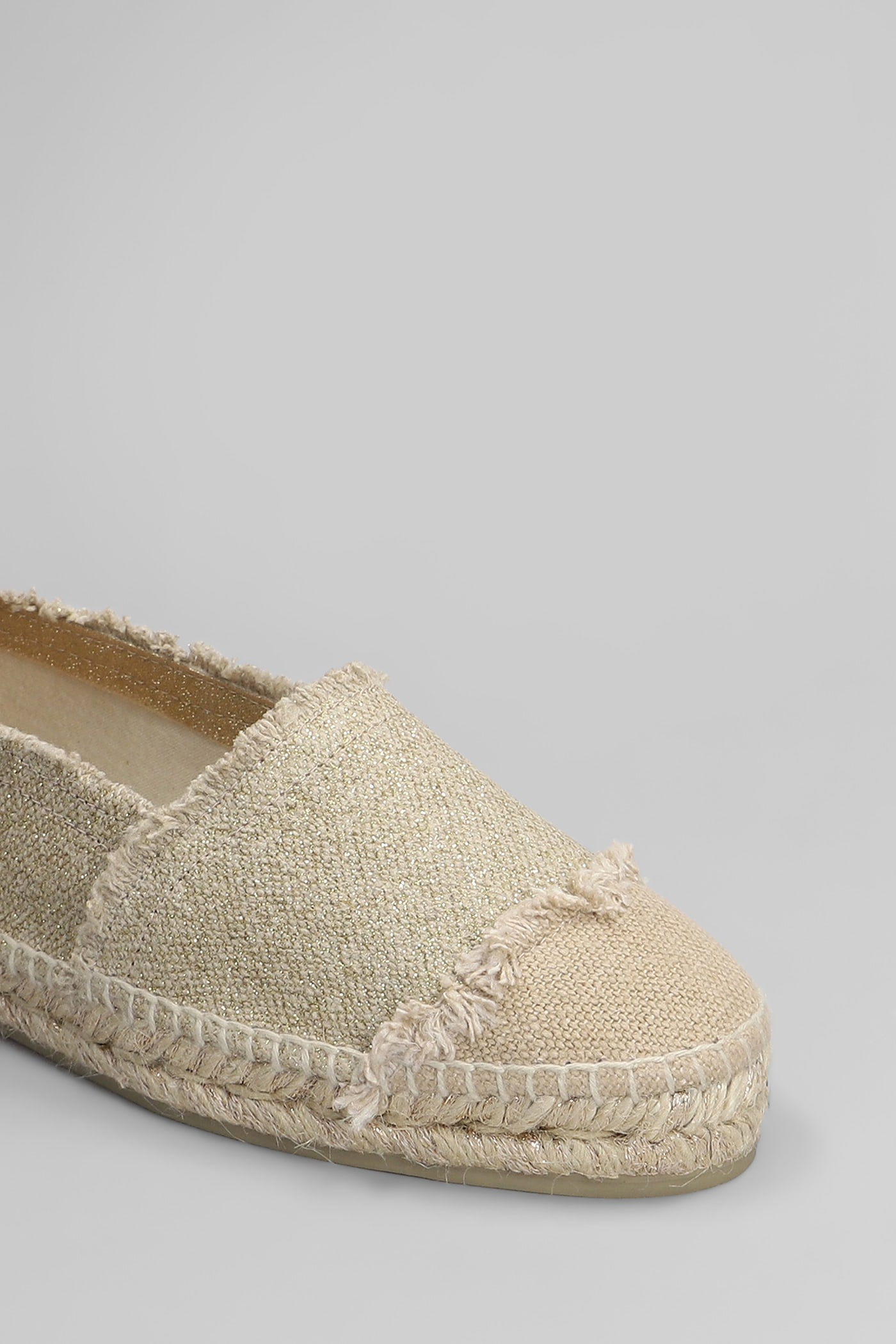 Shop Castaã±er Kampala-032 Espadrilles In Gold Canvas