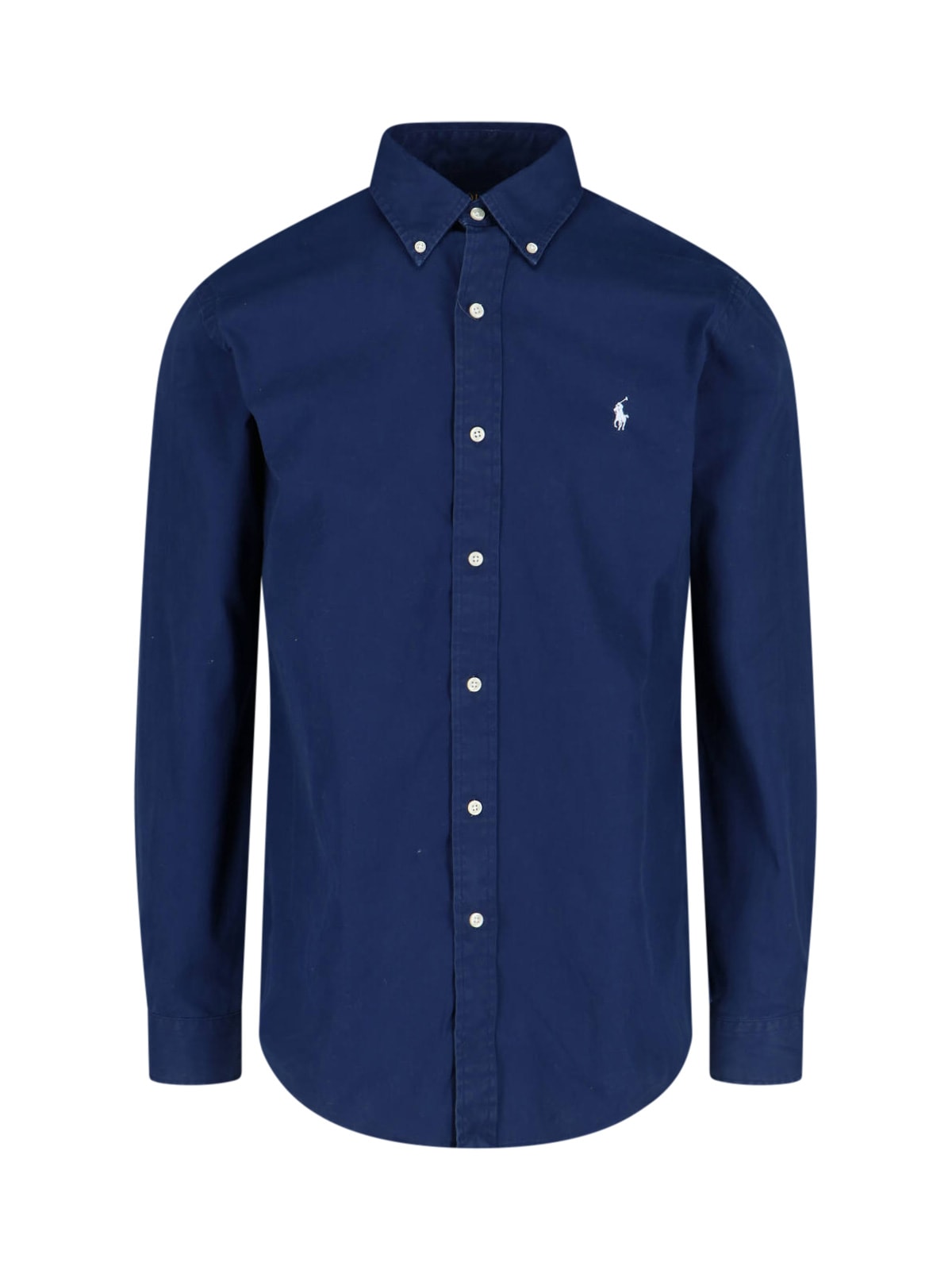 Polo Ralph Lauren Slim Fit Stretch Poplin Shirt In Blue