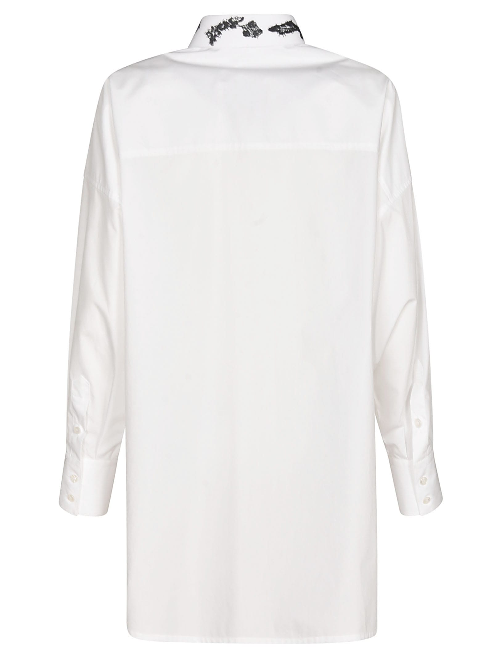 Shop Dolce & Gabbana Floral Mesh Shirt In White