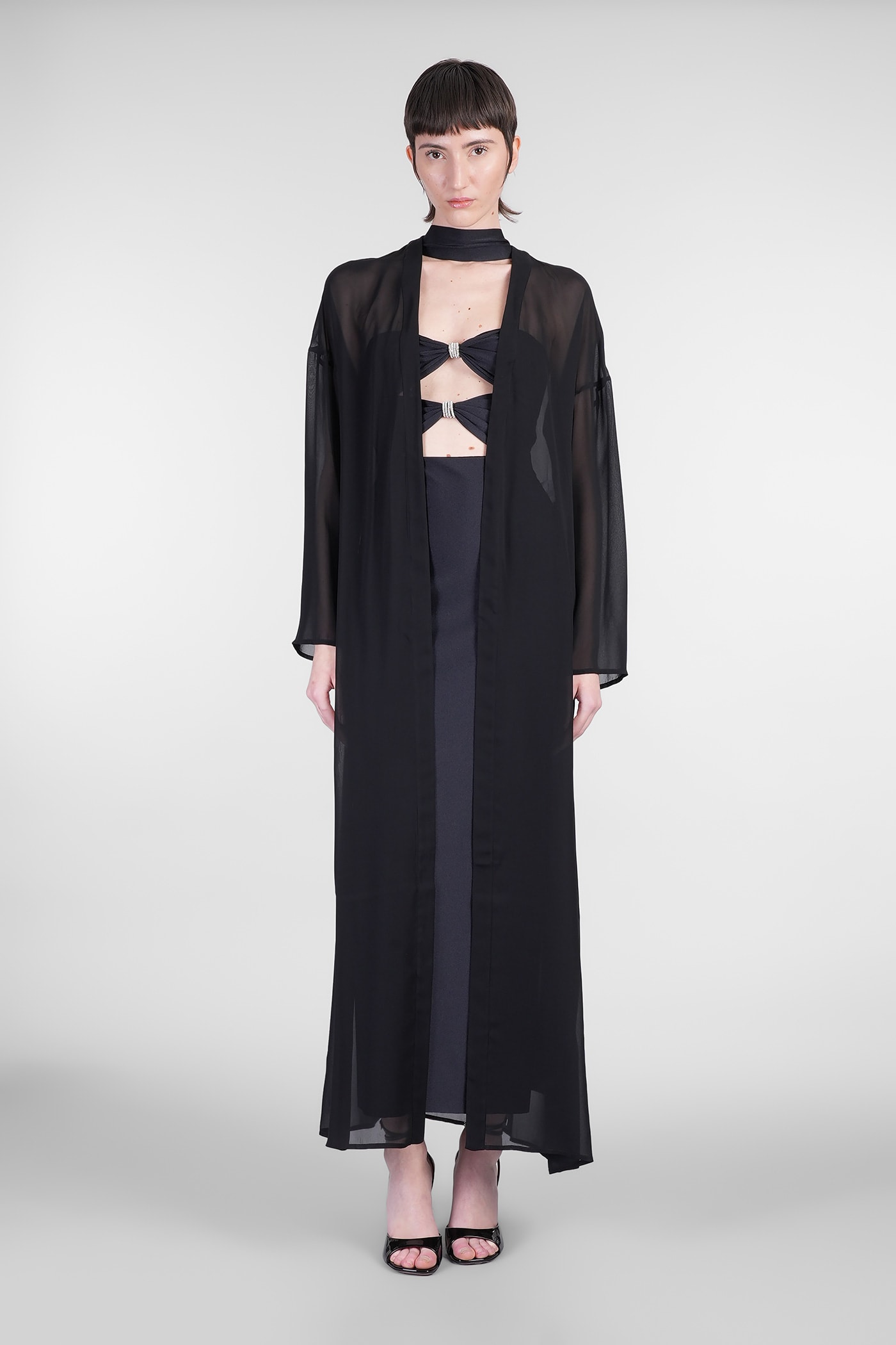 Trench In Black Viscose